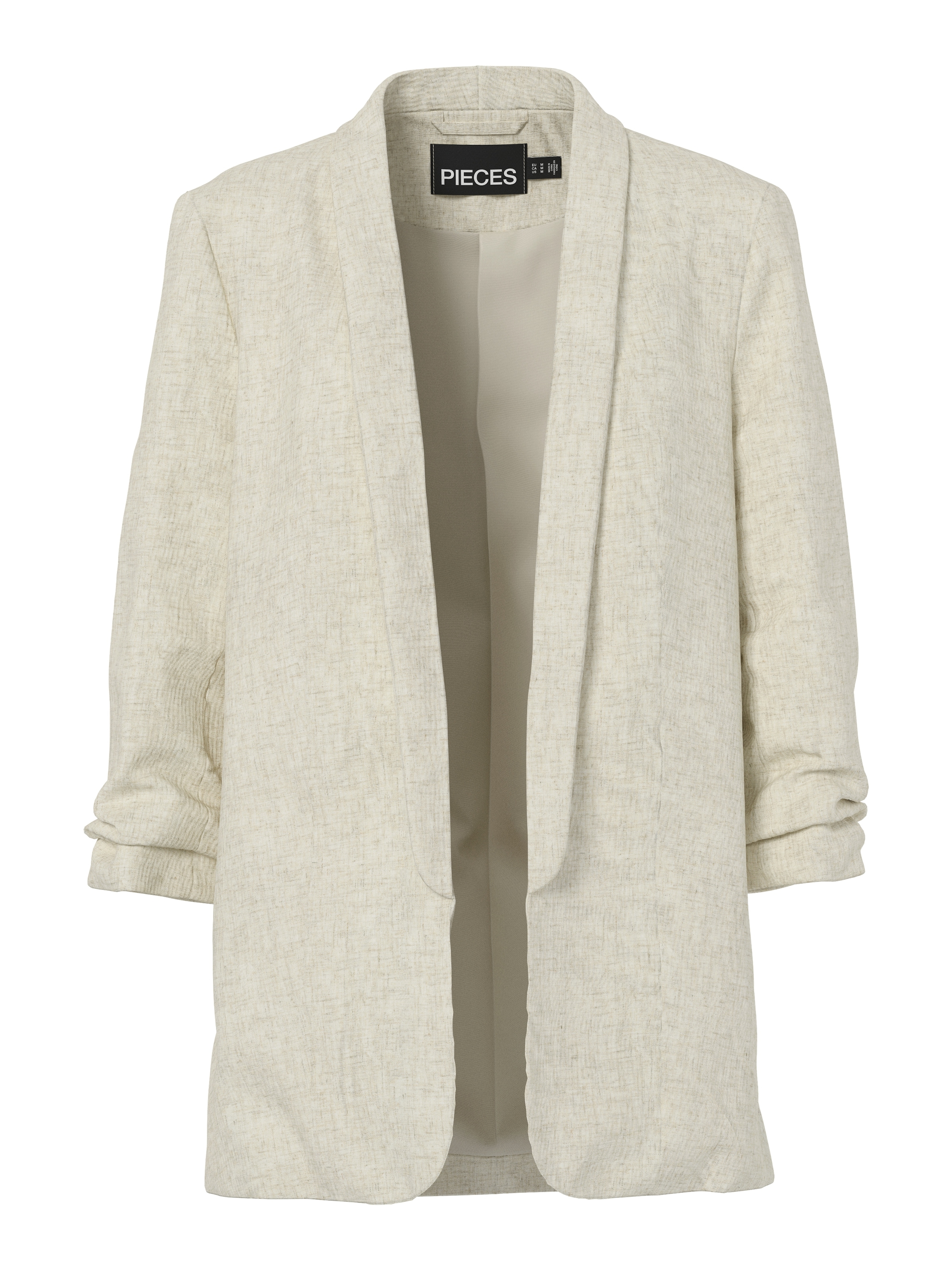 pieces Longblazer »PCPIA BOSELLA BLAZER WVN NOOS«, mit Leinen