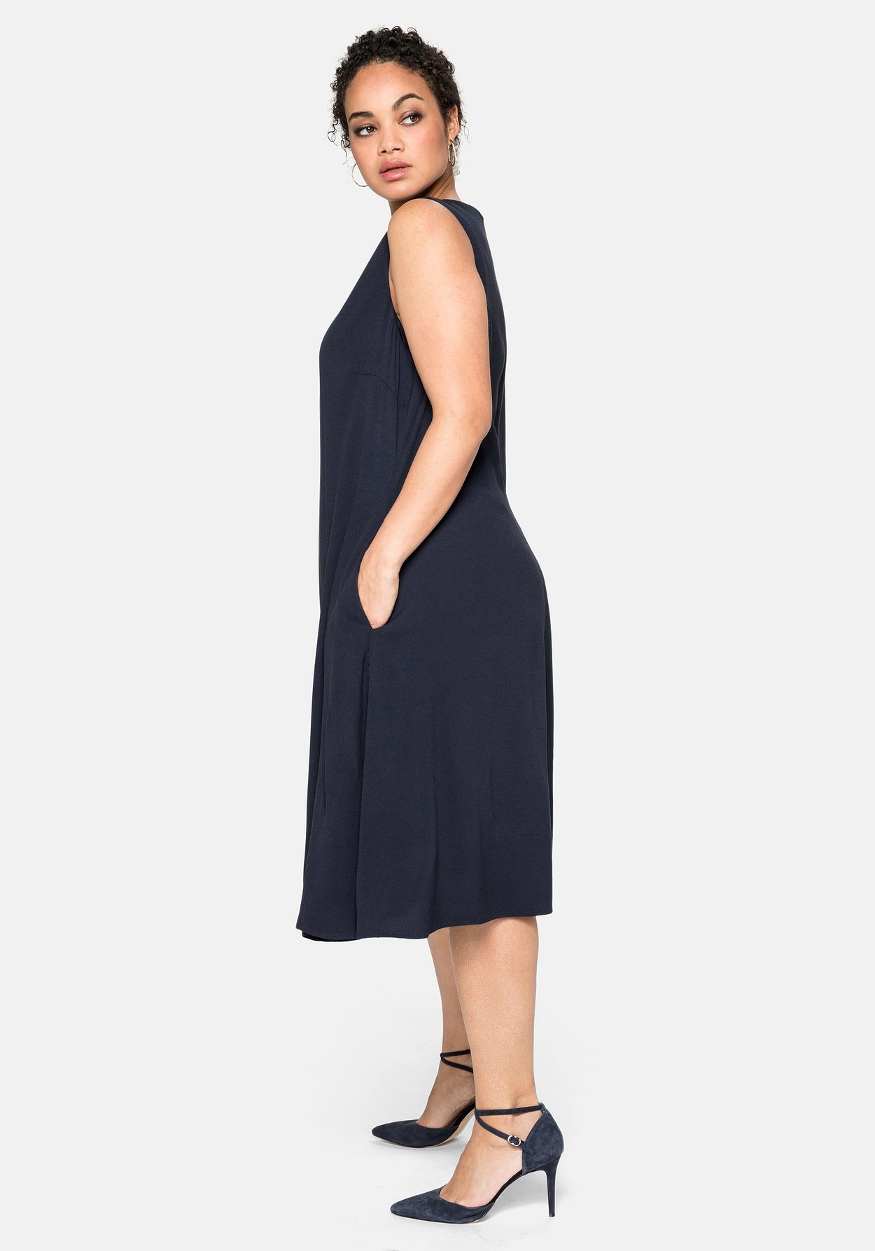 Sheego Abendkleid »Cocktailkleid mit Falten-Detail«