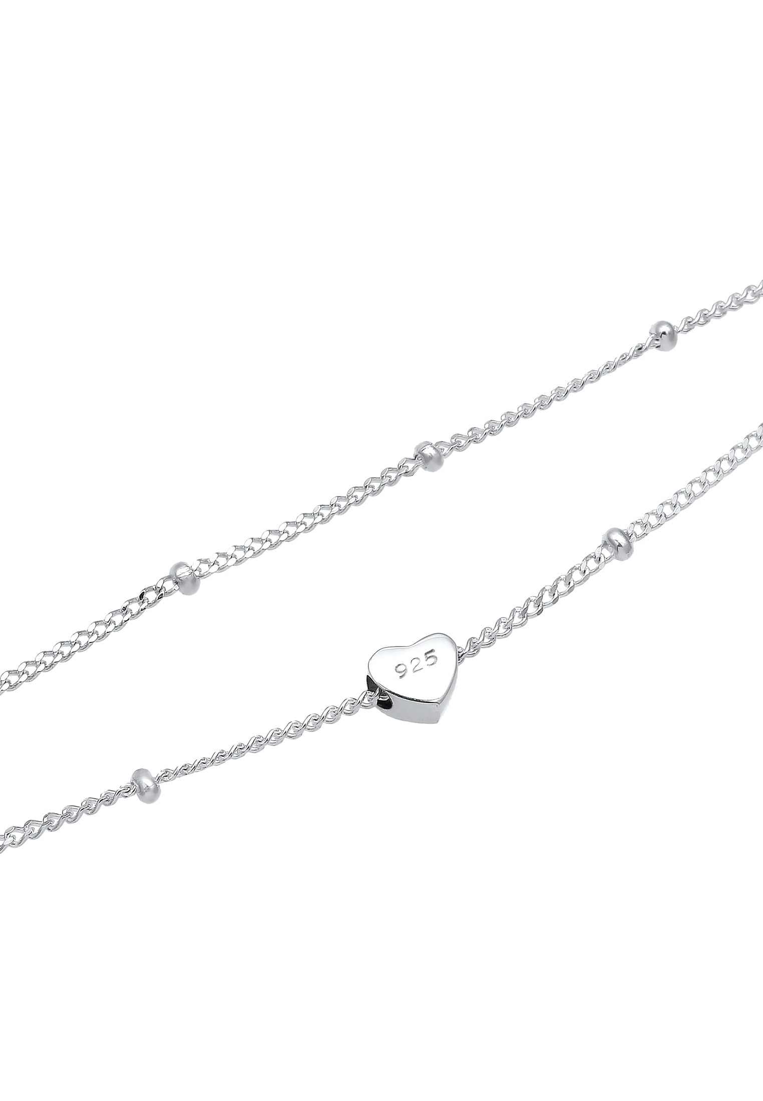 Elli Choker »Halskette Choker Layer Kugelkette Herz 925 Silber«