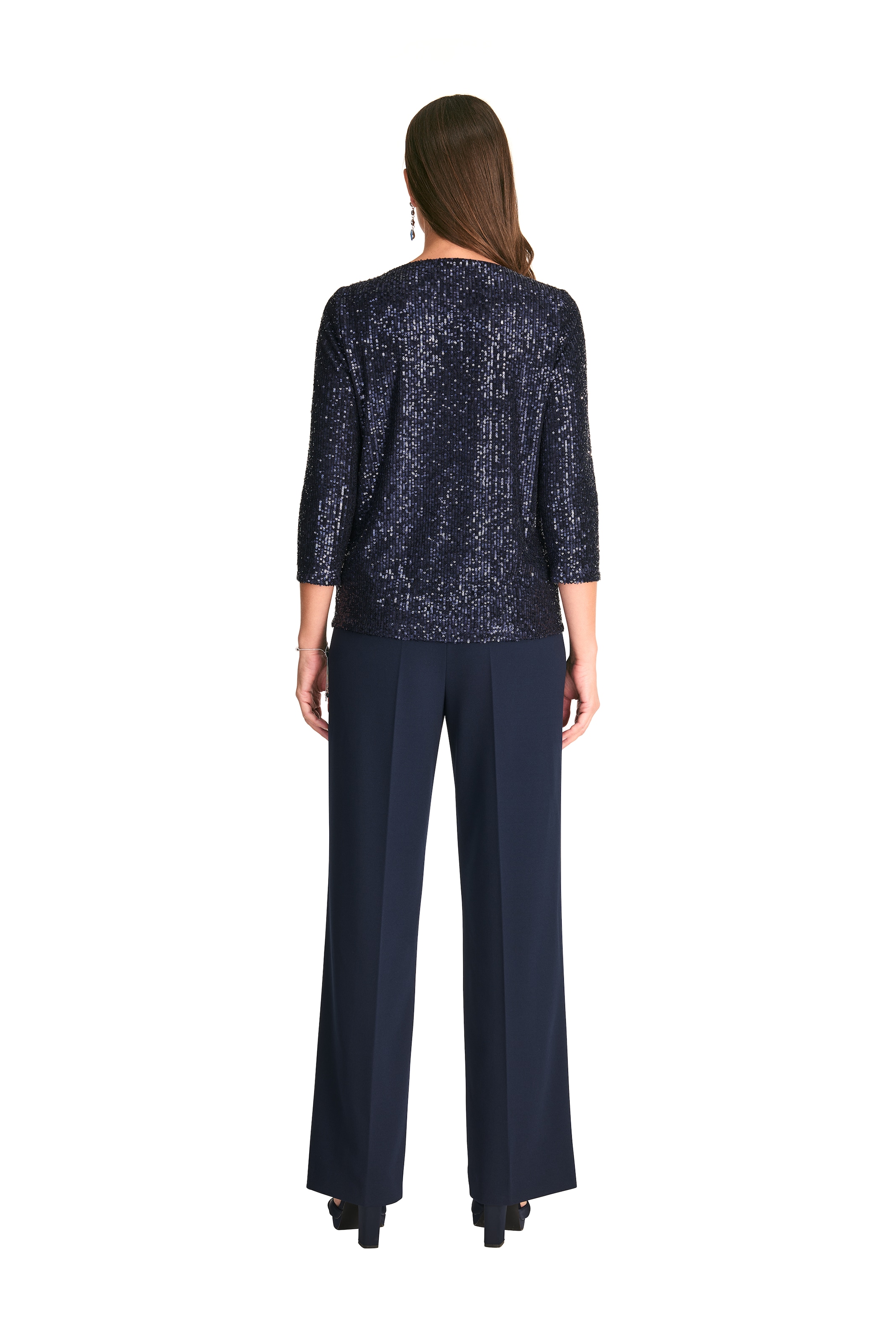 HERMANN LANGE Collection Paillettenshirt im kurzen Schnitt