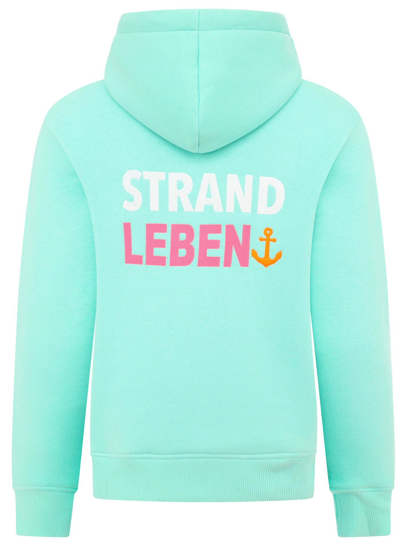 Zwillingsherz Hoodie »"Meine Heimat"«, mit aufgesticktem "Strand"-Schriftzug vorne und hinten