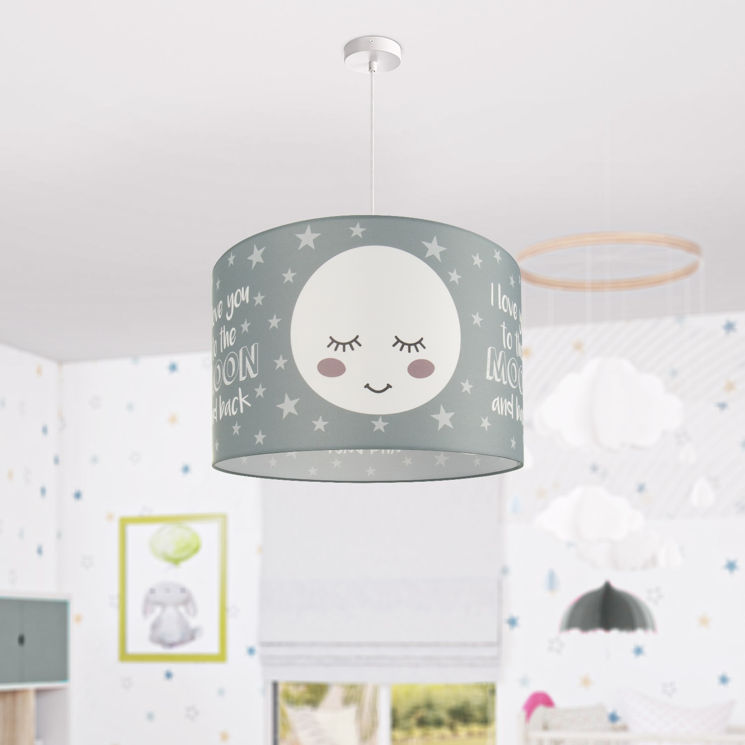 Paco Home Pendelleuchte »Aleyna 103«, 1 flammig-flammig, Kinderlampe  Deckenlampe LED Kinderzimmer Lampe Mond-Motiv, E27 online kaufen | mit 3  Jahren XXL Garantie