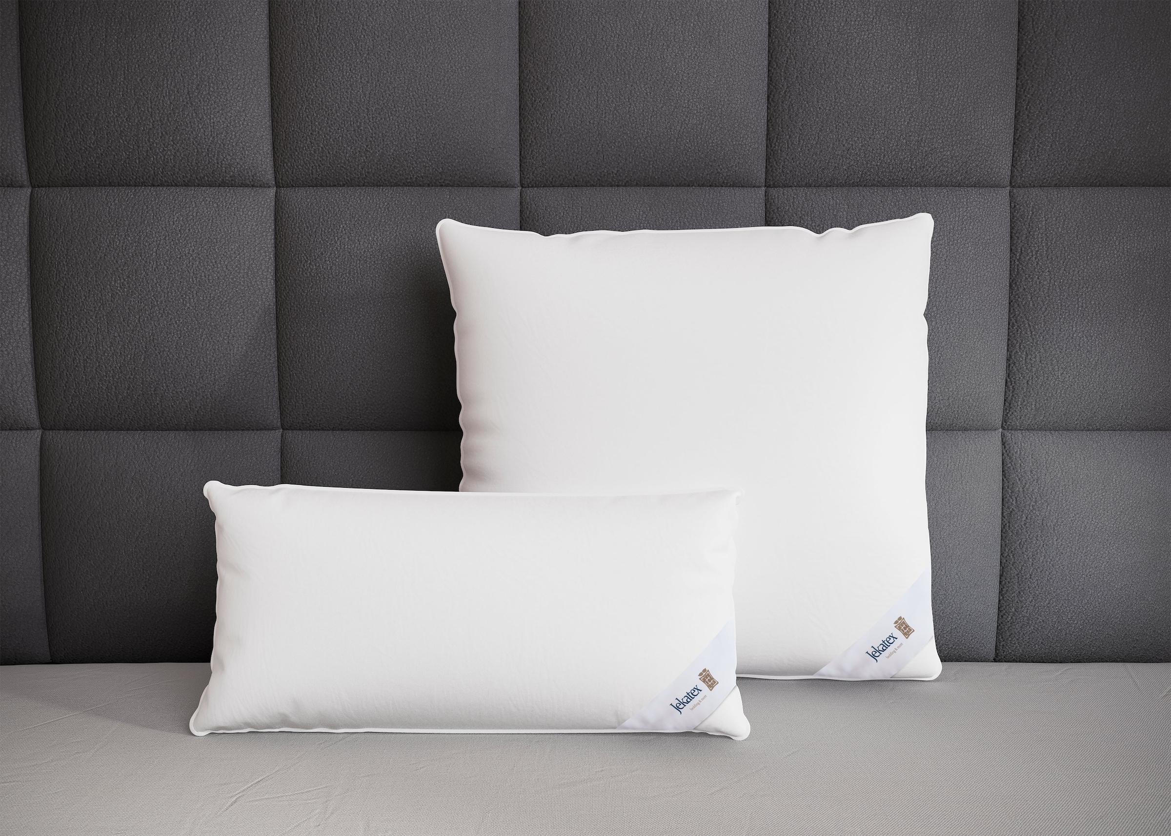 Jekatex 3-Kammer-Kopfkissen »PAULINE«, Bezug: 100% Baumwolle, (2 St.), 40x80 cm und 80x80 cm