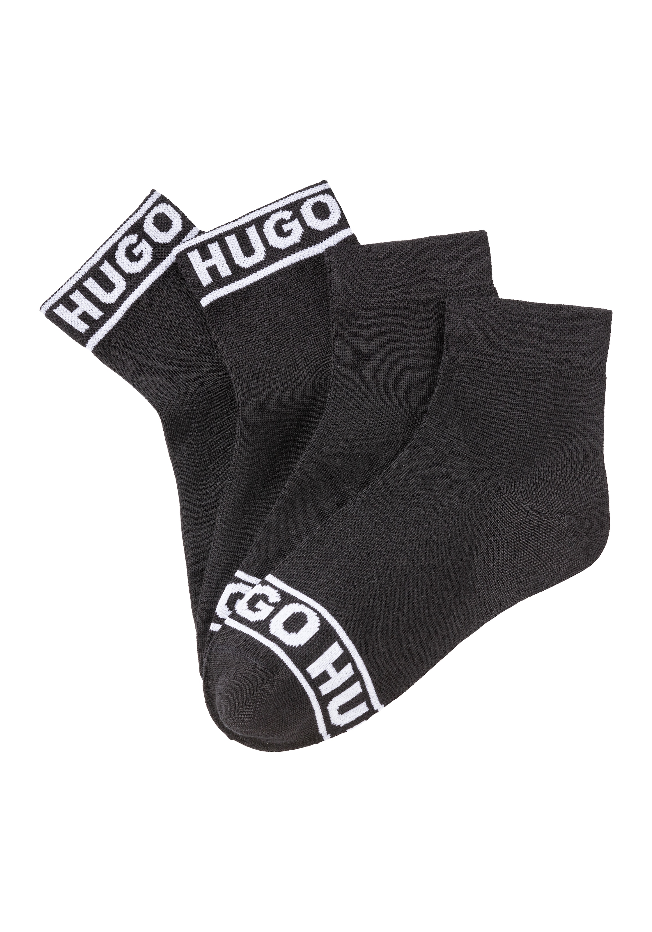 HUGO Underwear Freizeitsocken »2P SH LOGO CC W«, (Set, 2 Paar, 2er), mit Logobund