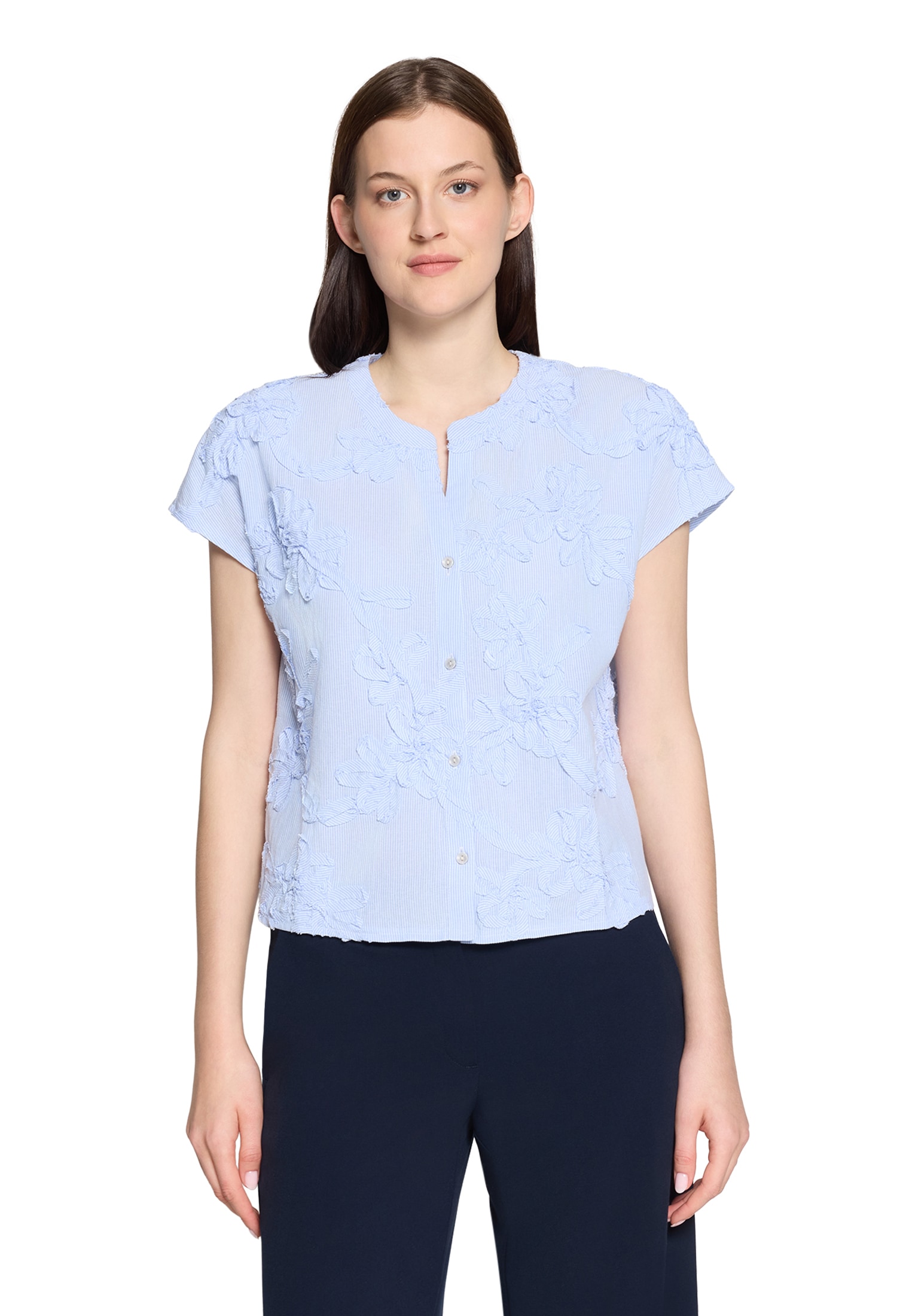Betty&Co Hemdbluse »Hemdbluse mit Stickerei«