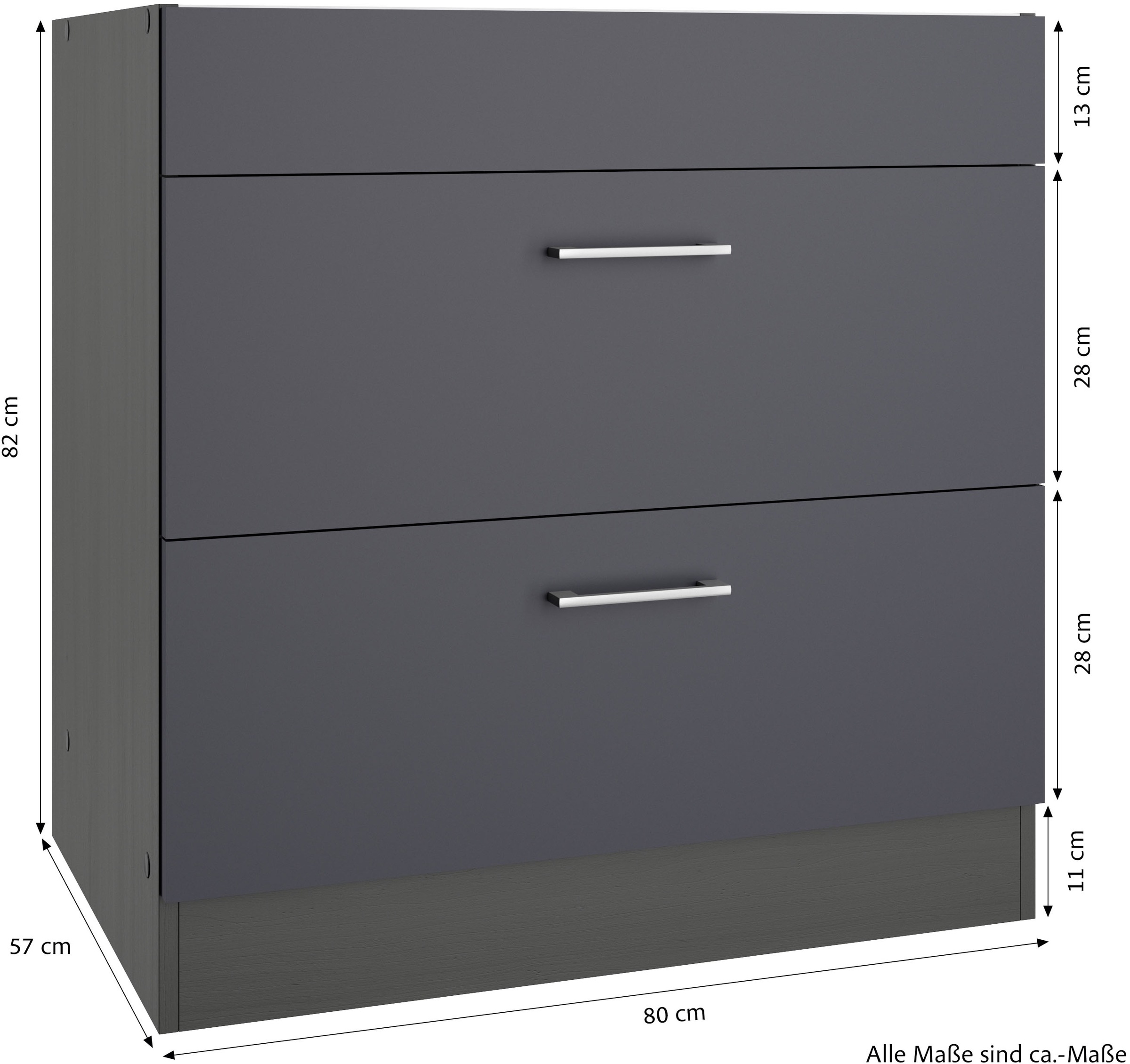 KOCHSTATION Kochfeldumbauschrank »KS-Milan« Kochfeldumbau 80 cm, matte oder hochglänzende Fronten