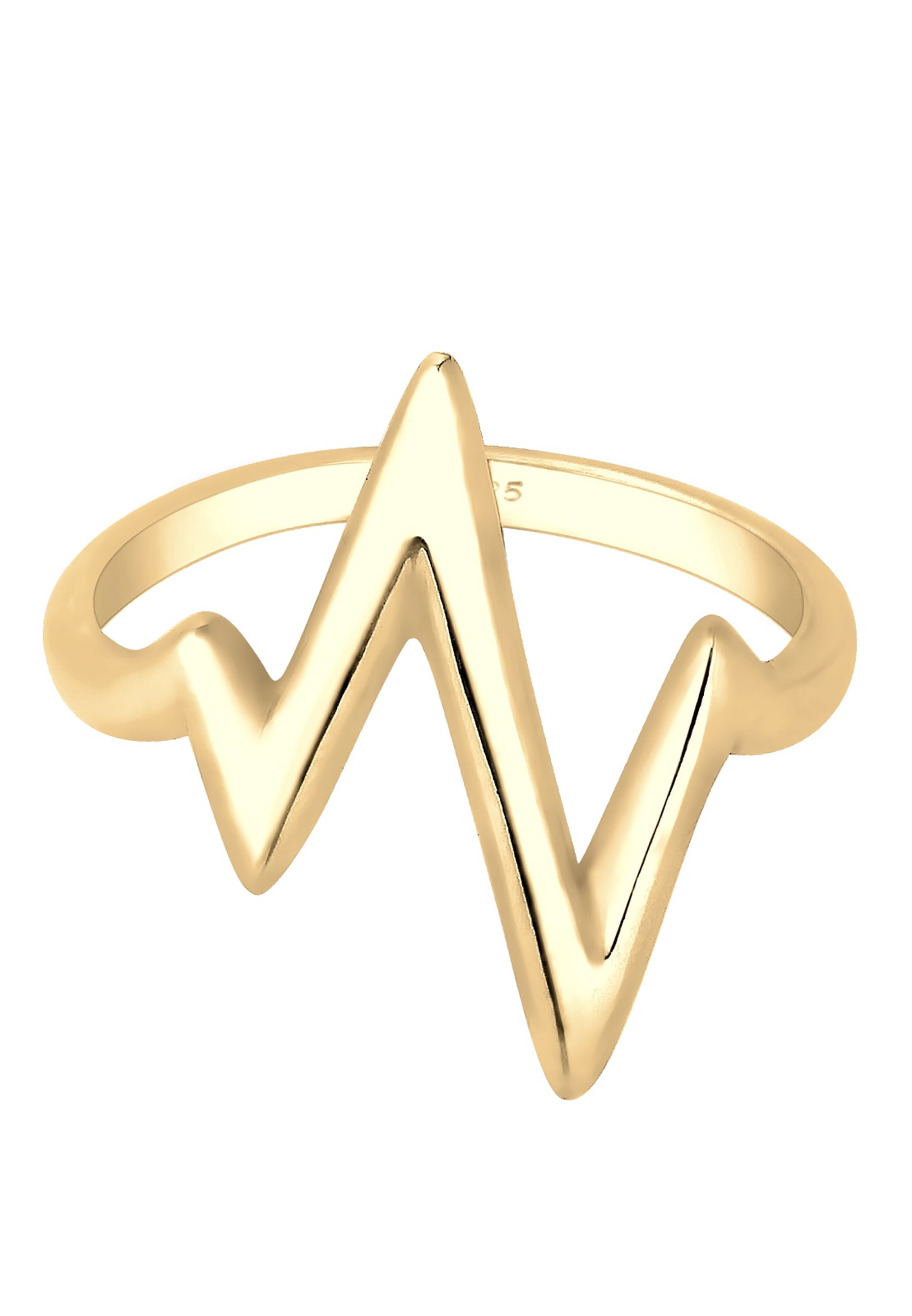 Elli Silberring »Ring Herzschlag 925 Silber«