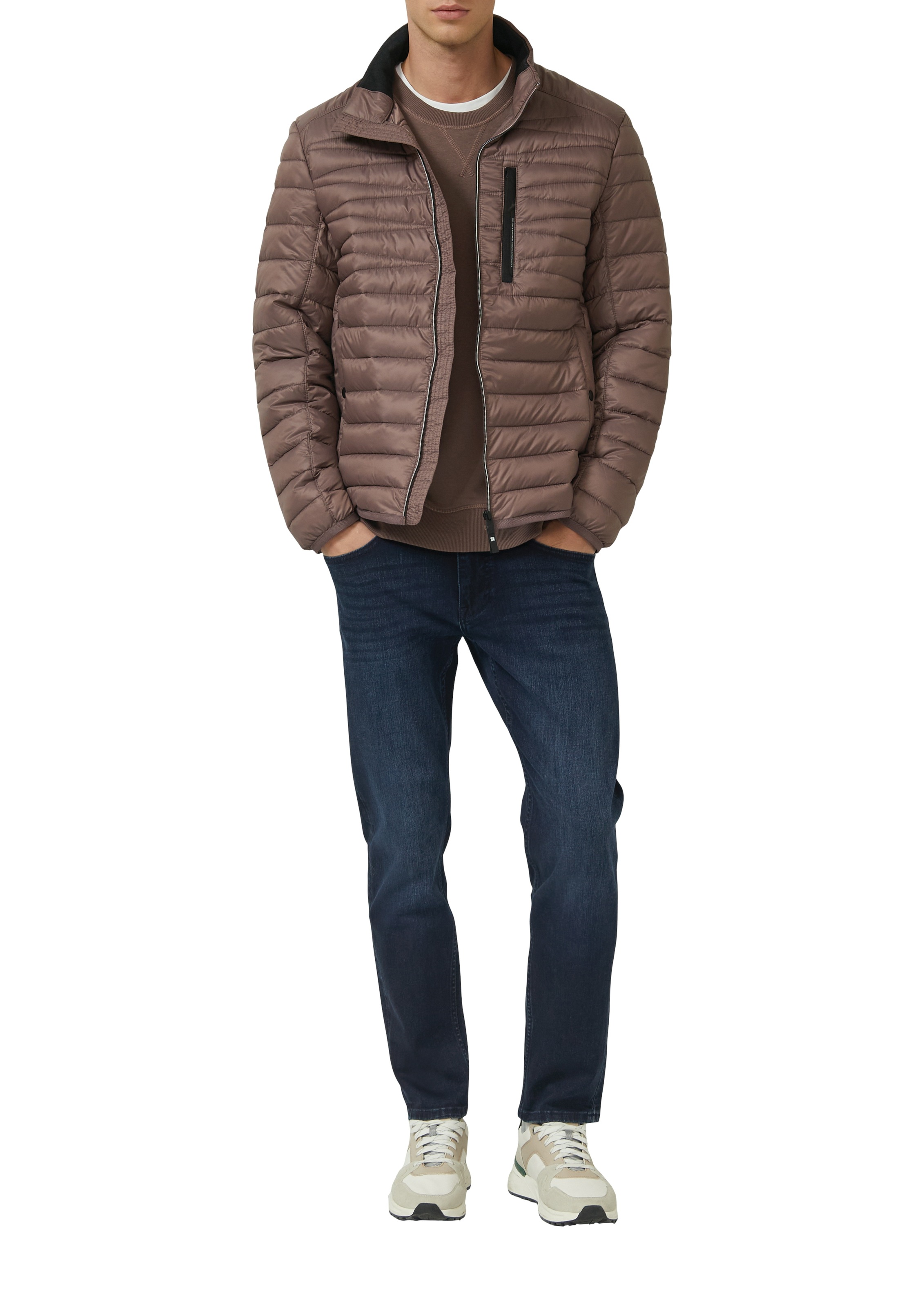 s.Oliver Steppjacke ohne Kapuze mit Stehkragen und Reißverschluss