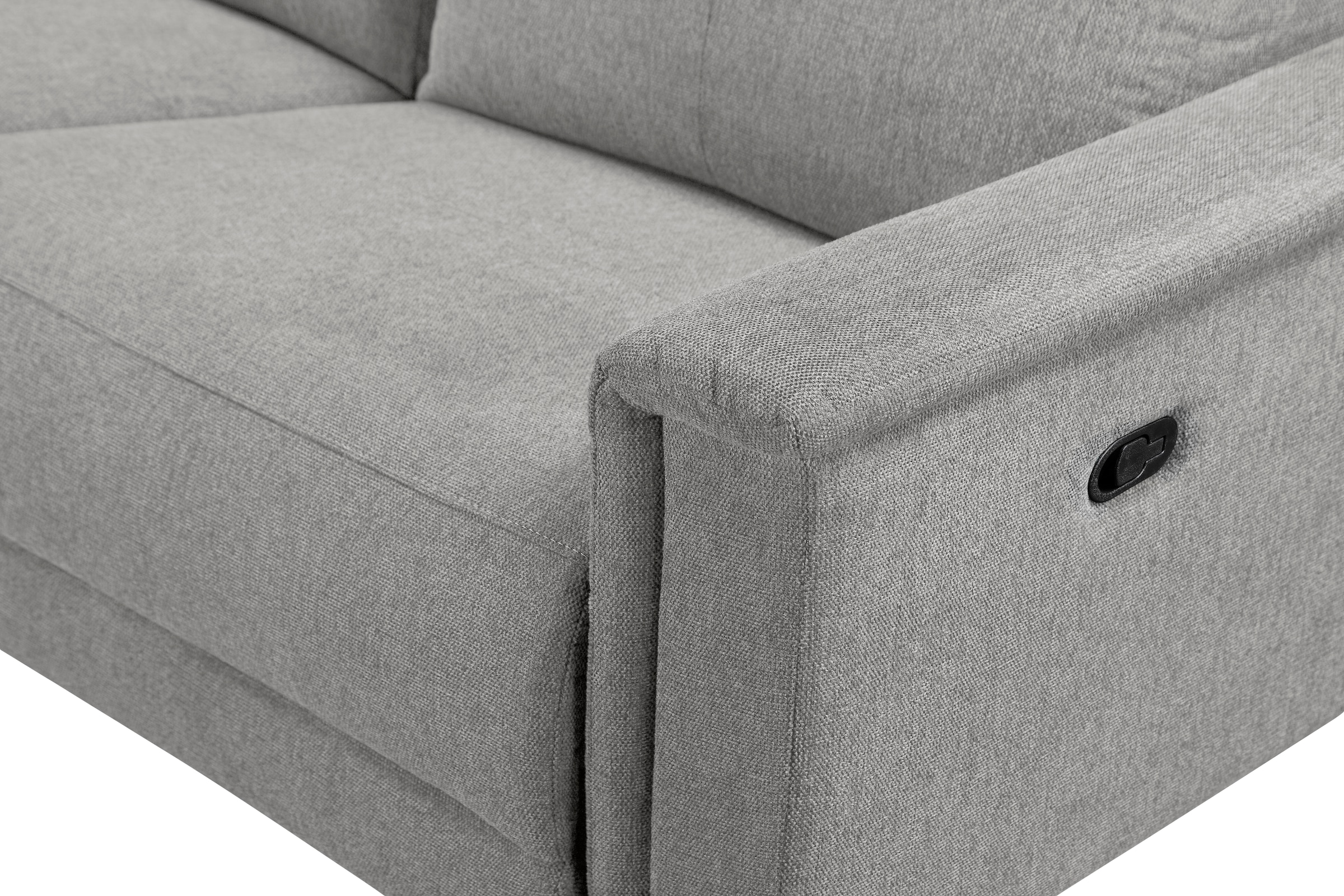 OTTO home Ecksofa »LUND, Struktur-Bezug, L-Form, 261cm, man. /elektr. Relaxfunktion« auch mit USB A/C-Anschluss sowie Kopfteilverstellung