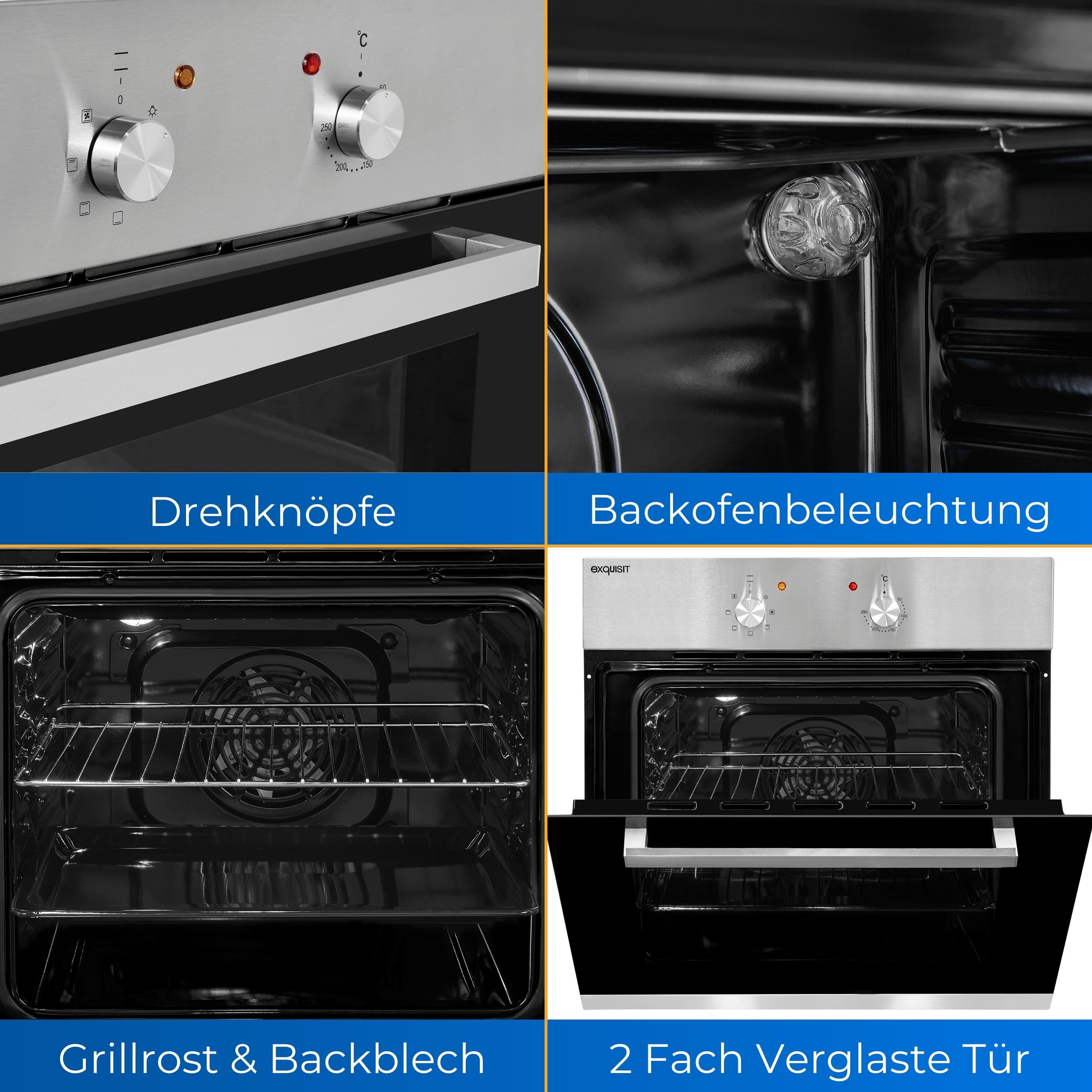 exquisit Induktions Herd-Set »BAKOIN555601U«, BAKOIN555601U