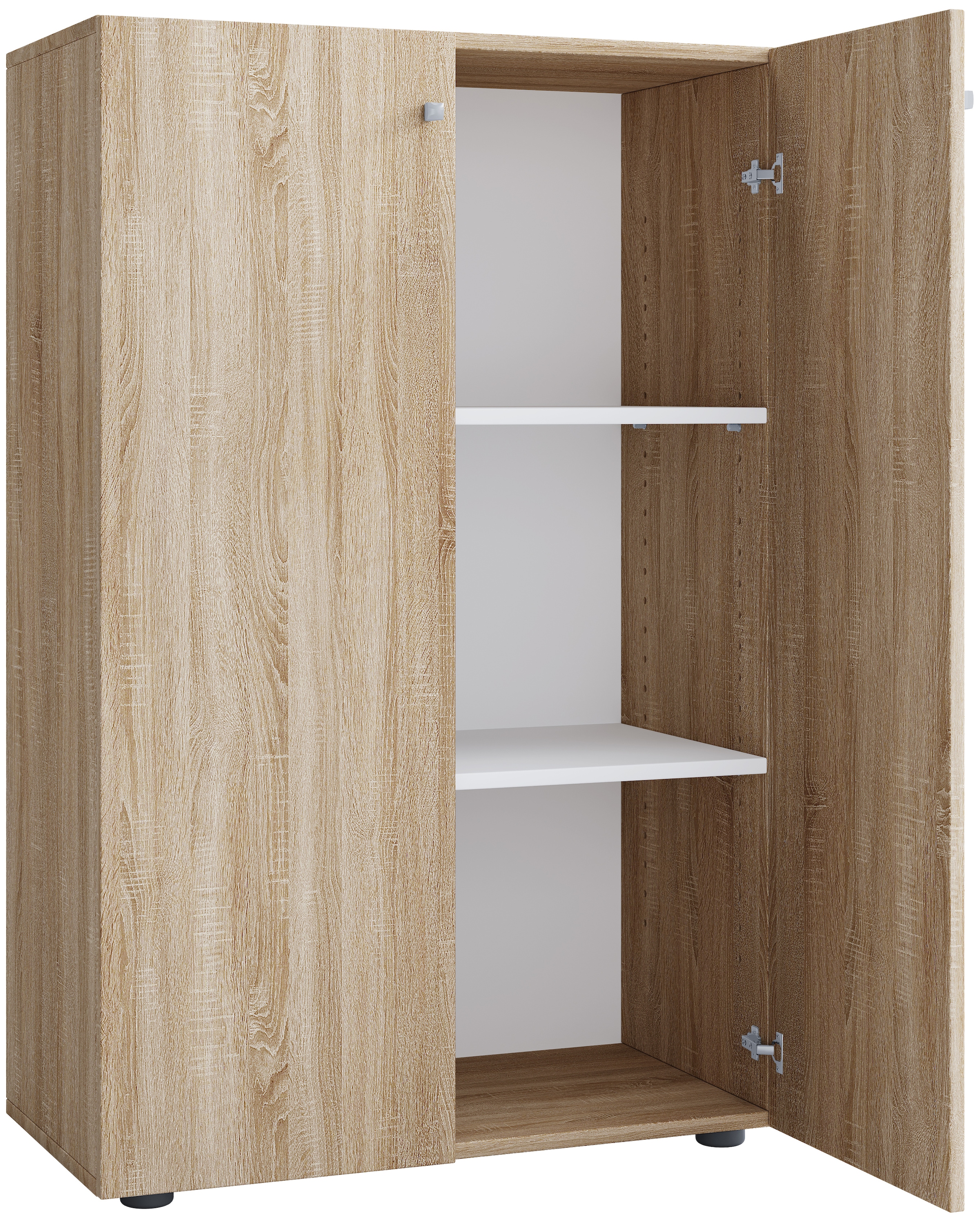 VCM Aktenschrank »VCM Büroschrank mit 3 Fächern | moderner Aktenschrank mit Drehtüren | Maße ca. B. 70 x H. 110 x T. 40 cm ¿ Lona 3-Fach«, (1 St.)