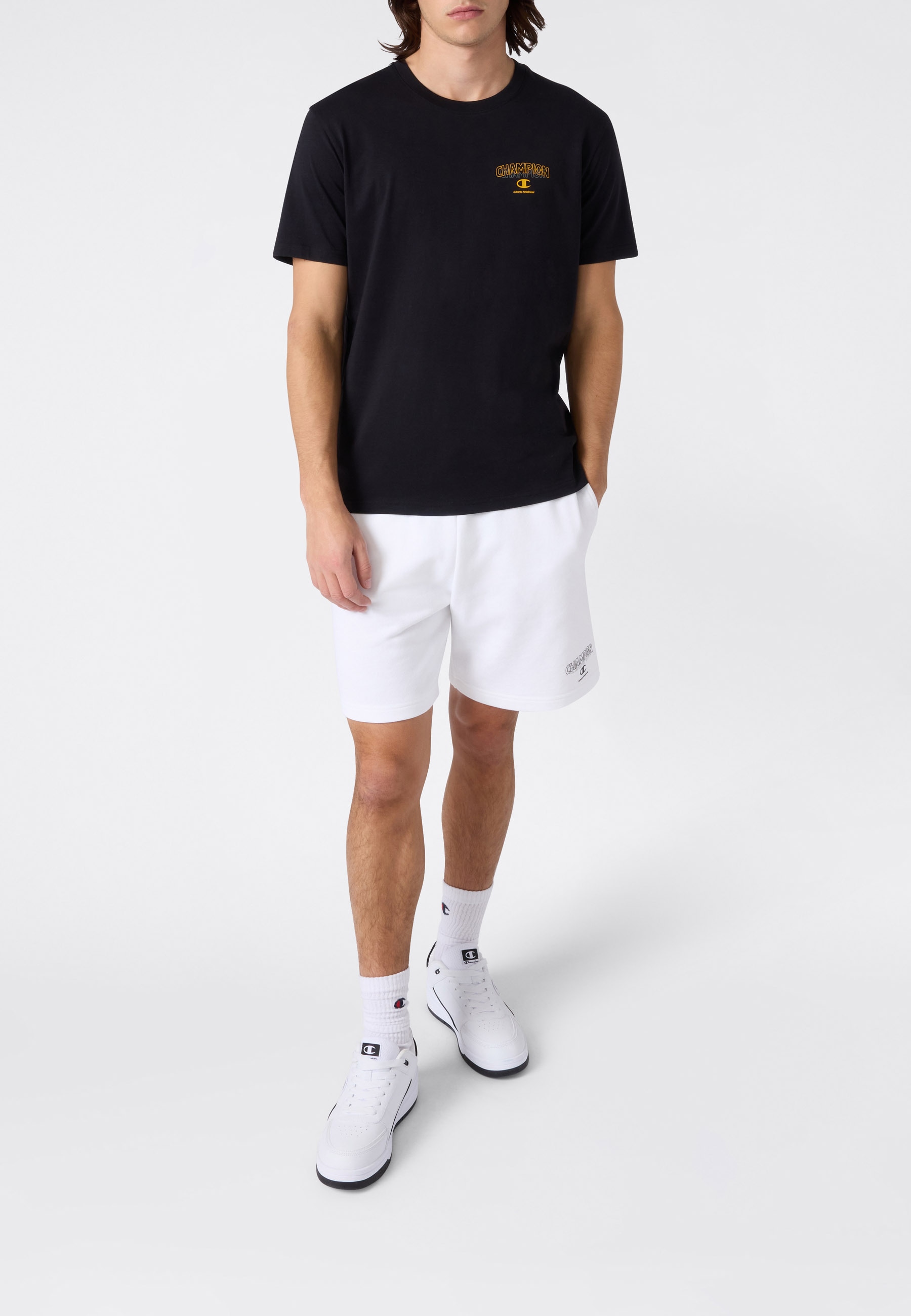 Champion T-Shirt »Graphic Tee« Kurzarm, mit Rundhalsausschnitt, aus Baumwolle, gerader Abschluss