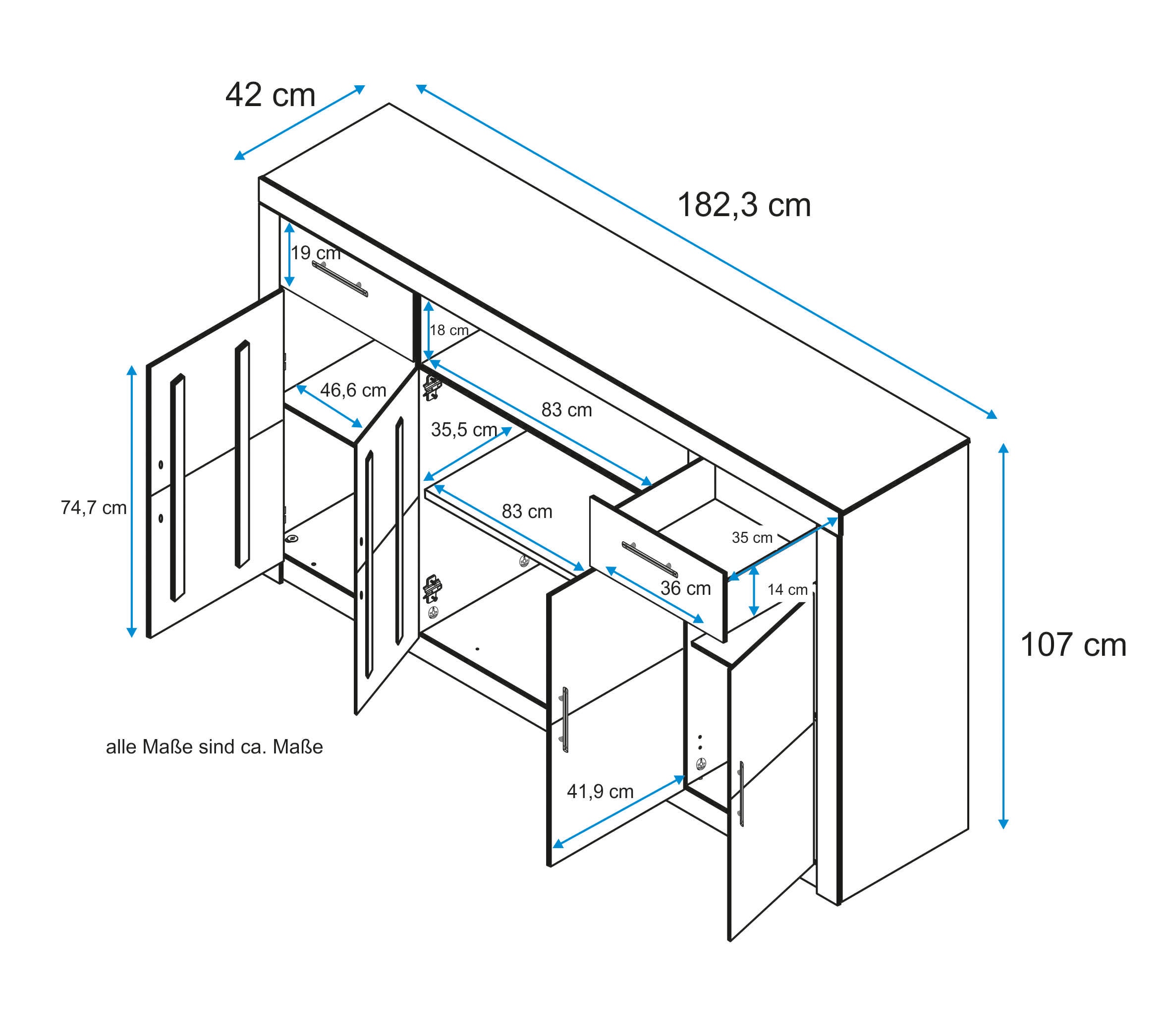 VOGL Möbelfabrik Highboard