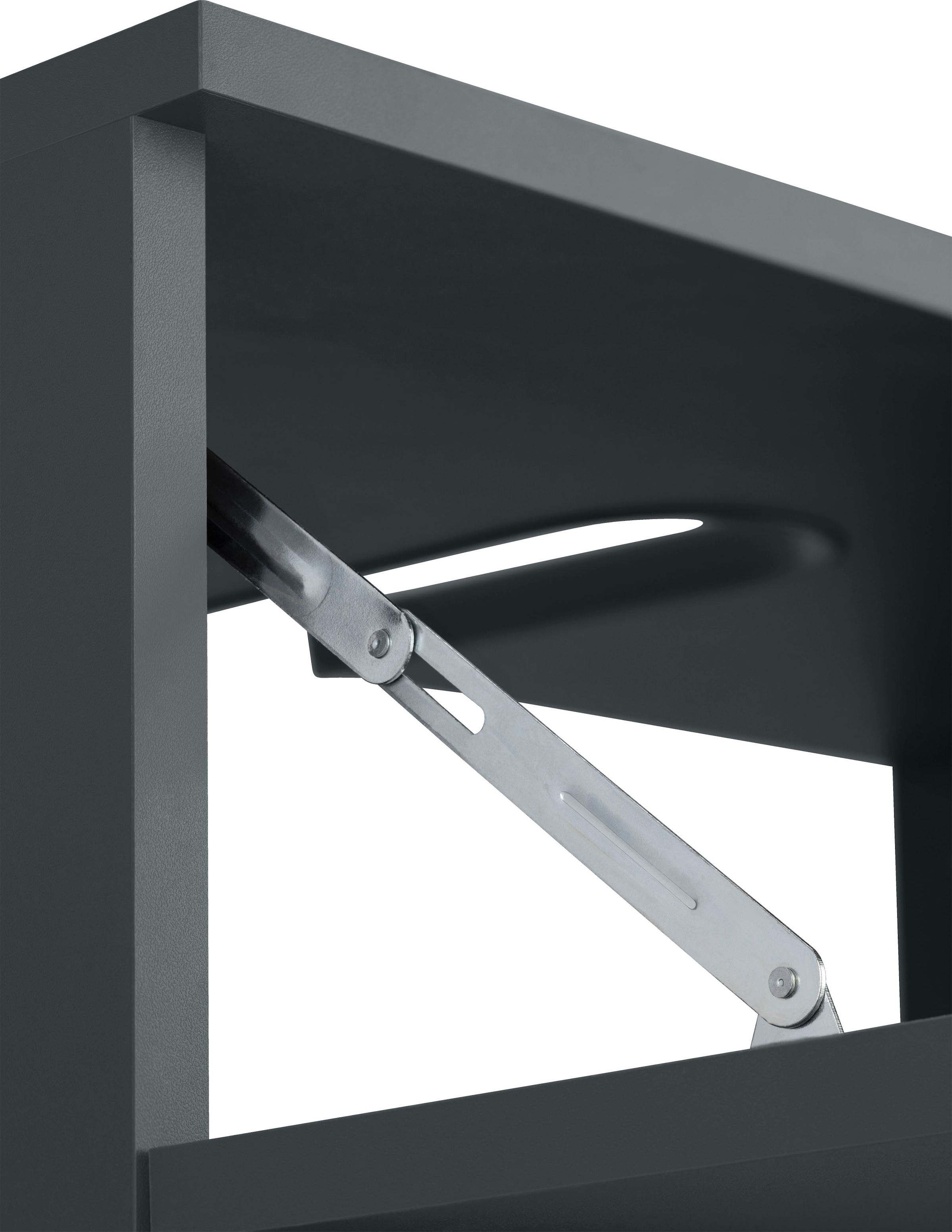 INOSIGN Waschbeckenunterschrank »Skara«, mit Klappe und Schubkasten, schwarze Griffe, Breite 60 cm, Höhe 55 cm