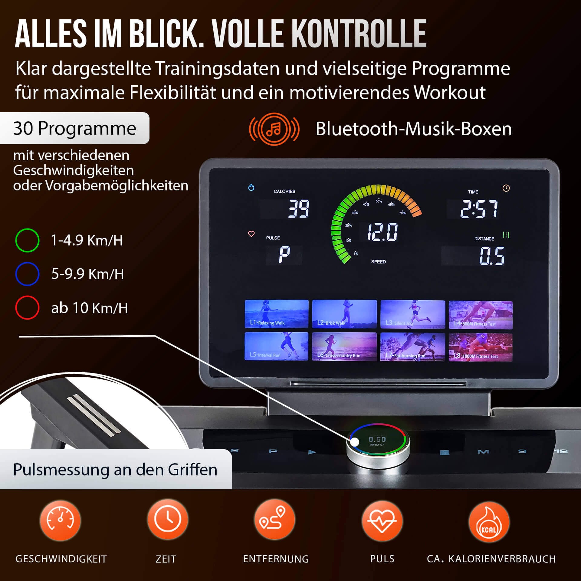 Christopeit Sport® Laufband »Laufband TM 4000 S« bis max. 16 km/h, klappbar, 120 kg max. Benutzergewicht