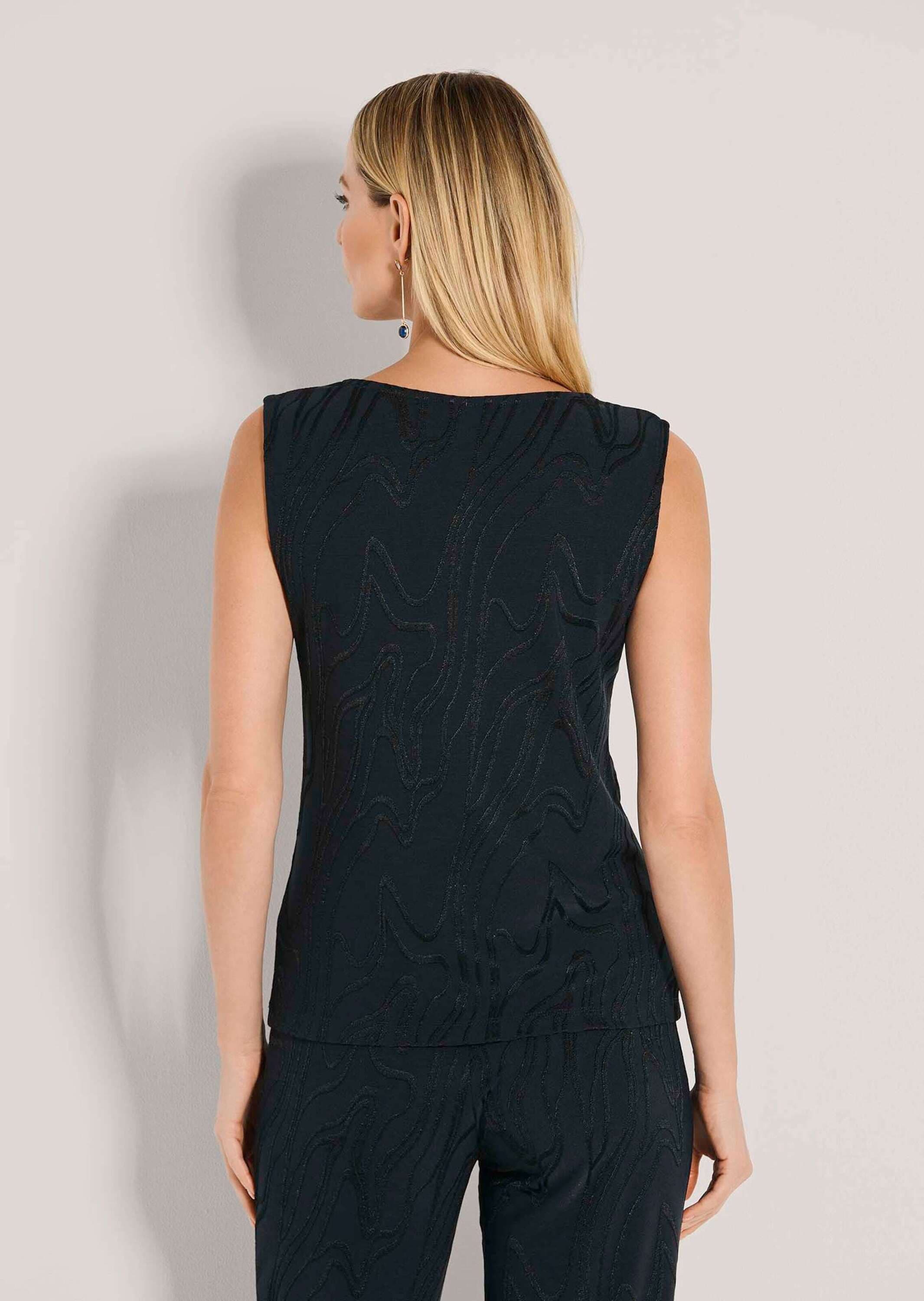 MADELEINE Trägertop »Top Elegantes Jersey-Oberteil mit Wasserfallkragen«