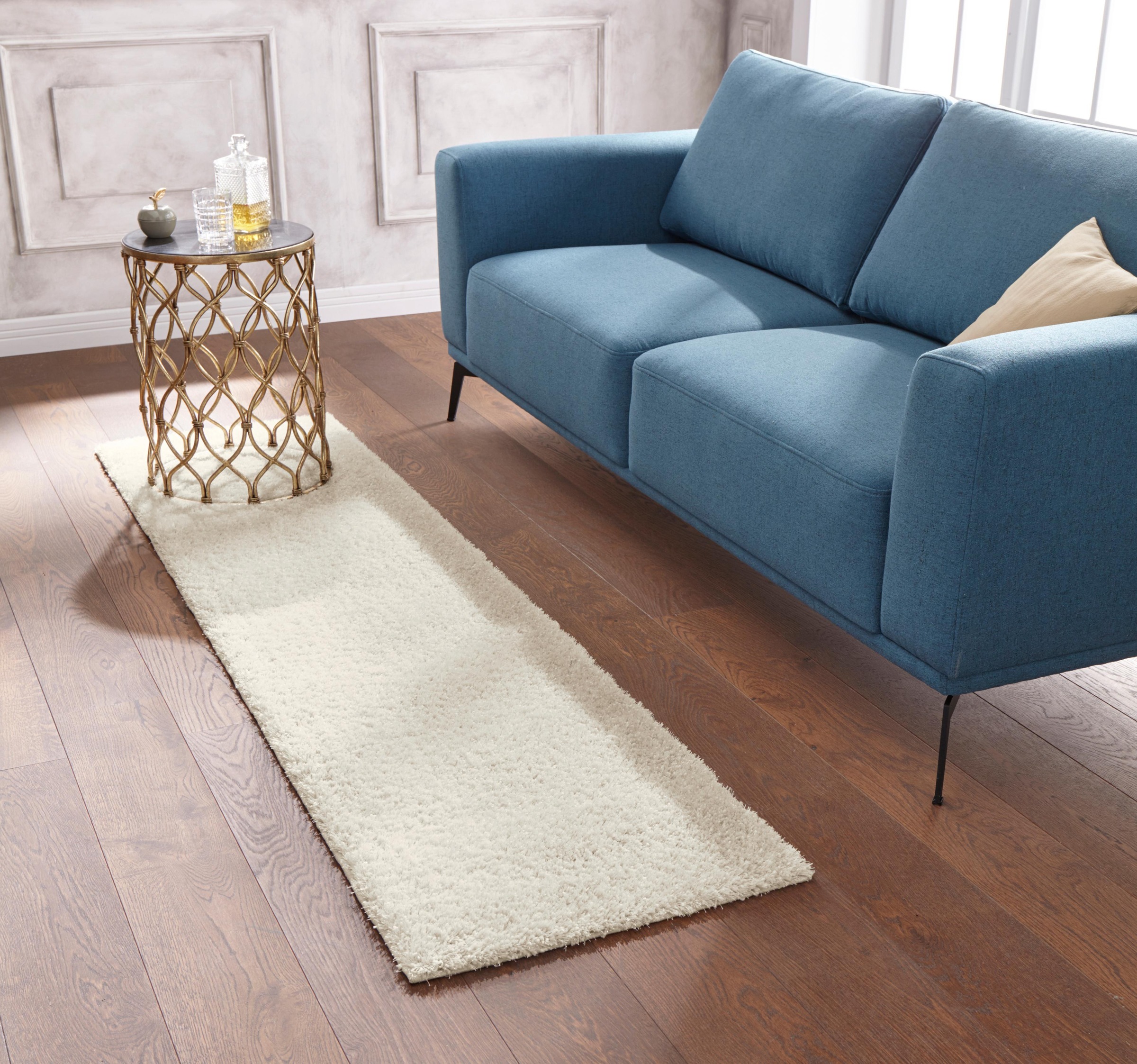 Guido Maria Kretschmer Home&Living Hochflor-Läufer »Cosima«, rechteckig, 30 mm Höhe, Mikrofaser, extra flauschig, weich, pflegeleicht, elegant, Läufer, Uni