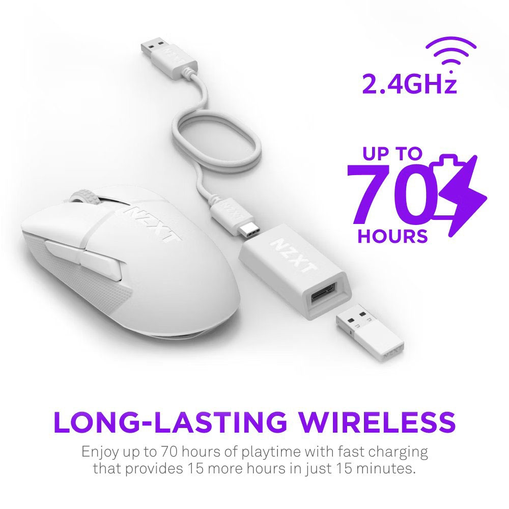 NZXT Gaming-Maus »Lift Elite Wireless«, Funk-kabelgebunden