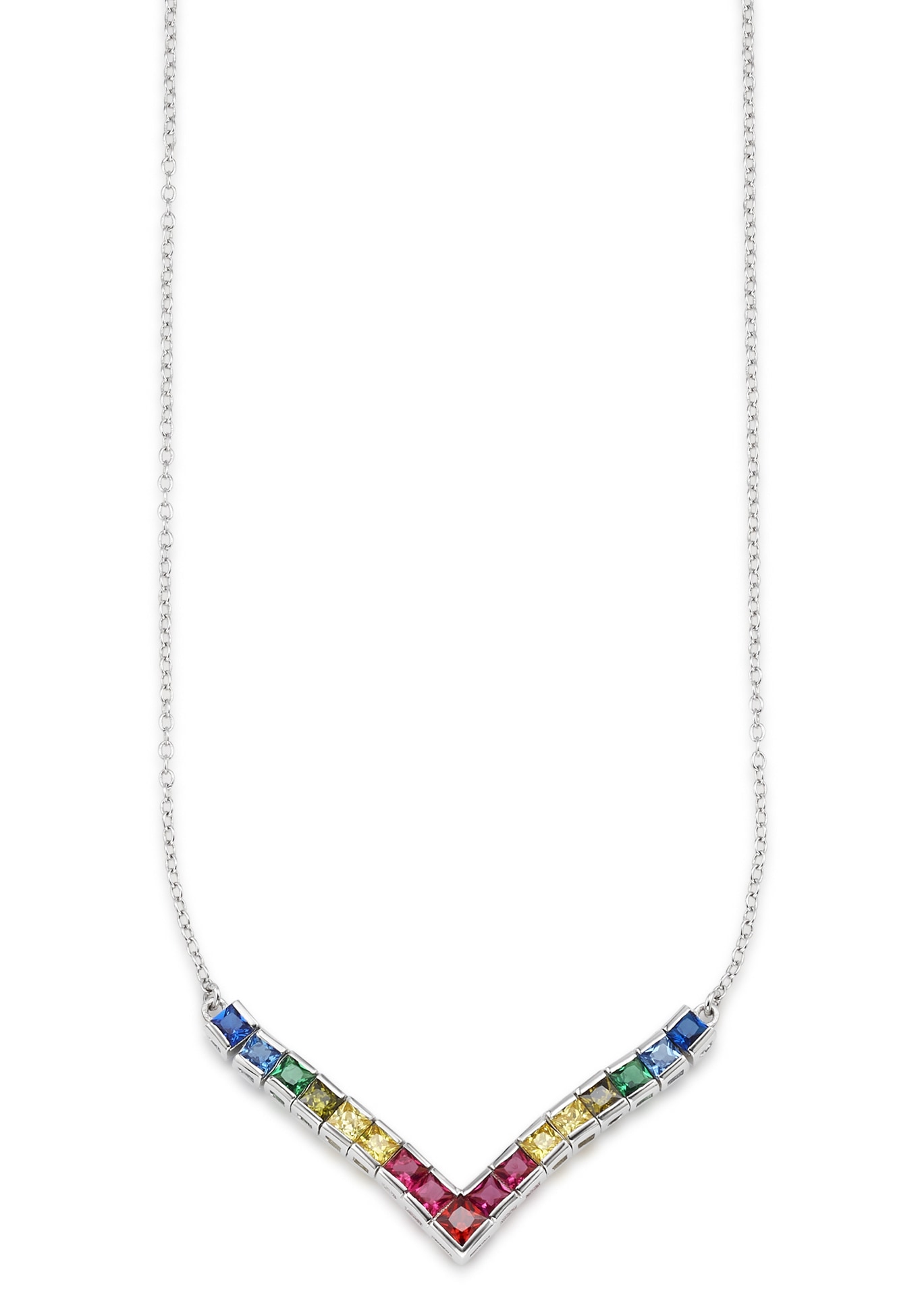 Bruno Banani Kette mit Anhänger »Regenbogen, V-From, B0153N/90/I7/48«, mit  Zirkonia (synth.) bequem kaufen