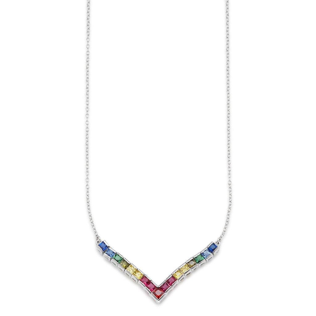 Bruno Banani Kette mit Anhänger »Schmuck Geschenk Silber 925 Halsschmuck Halskette Regenbogen«