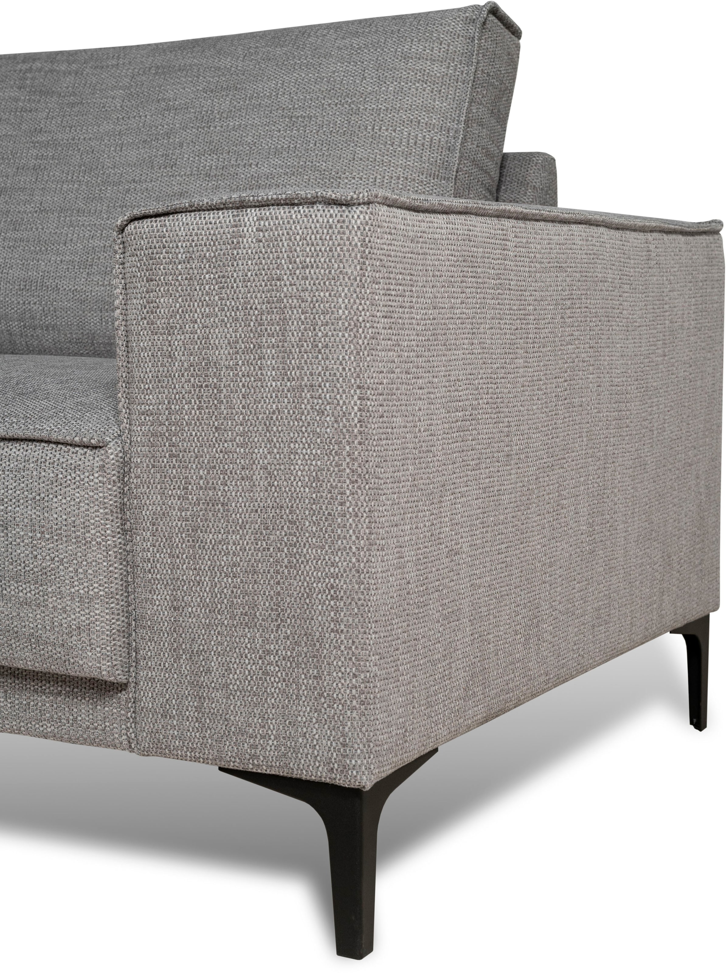 Places of Style Wohnlandschaft »Oland«, U-Form, 342 cm, Wellenunterfederung, Skandi-Design, Metallfüße