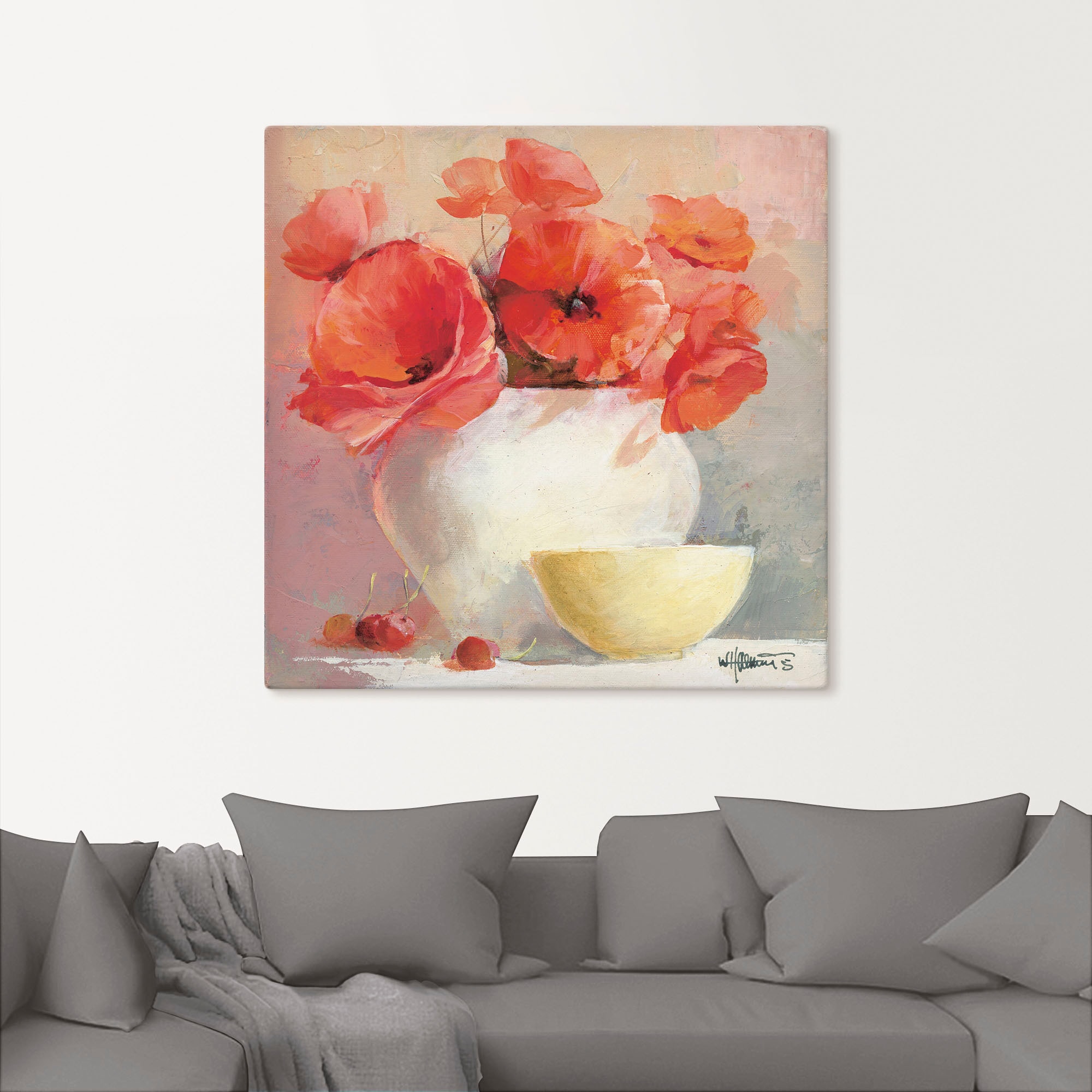 Artland Leinwandbild »Mohn III« Blumen 1 Stk. tlg. auf Holzrahmen gespannt