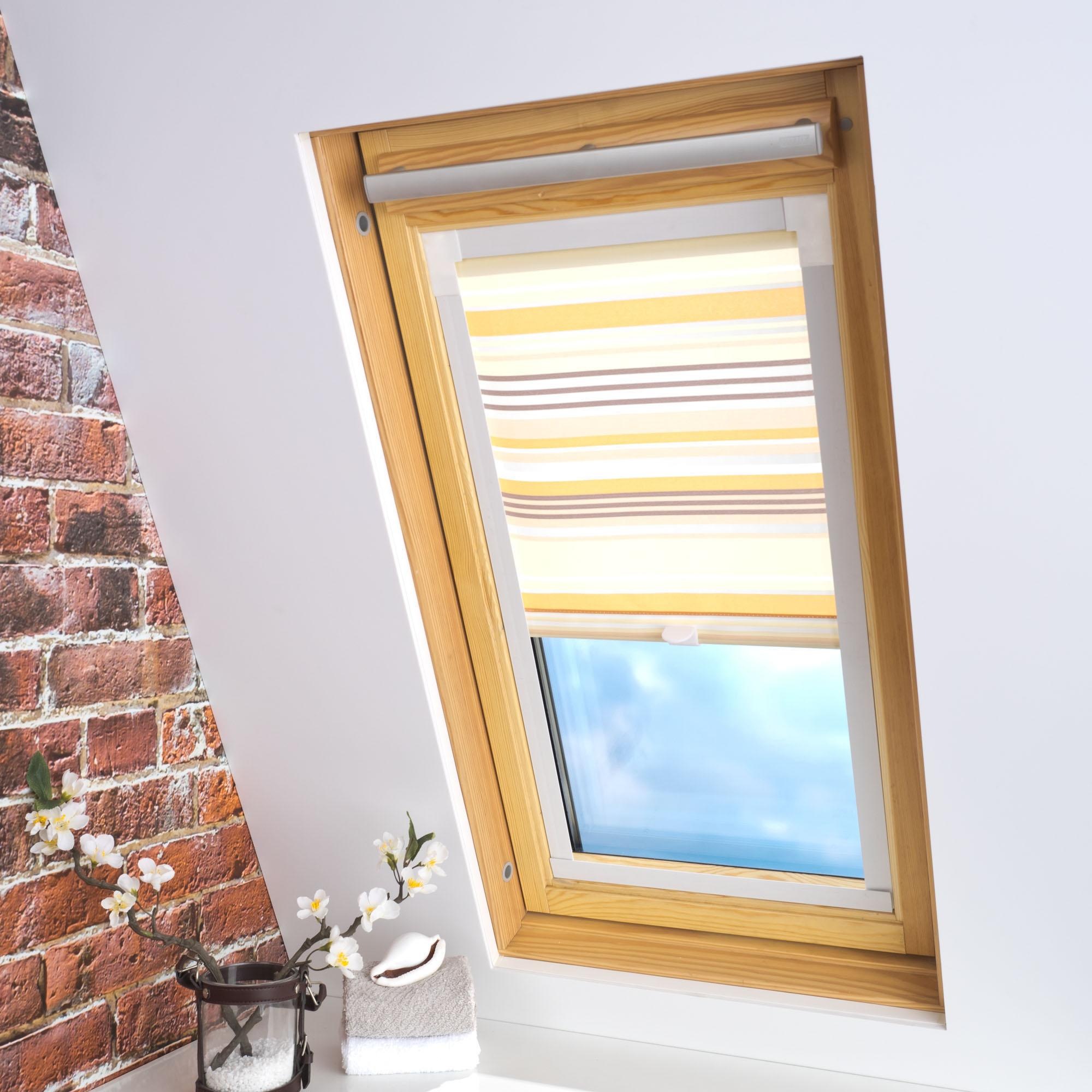 Liedeco Dachfensterrollo »Dekor«, Lichtschutz, in Führungsschienen, Dachfensterrollo Dekor
