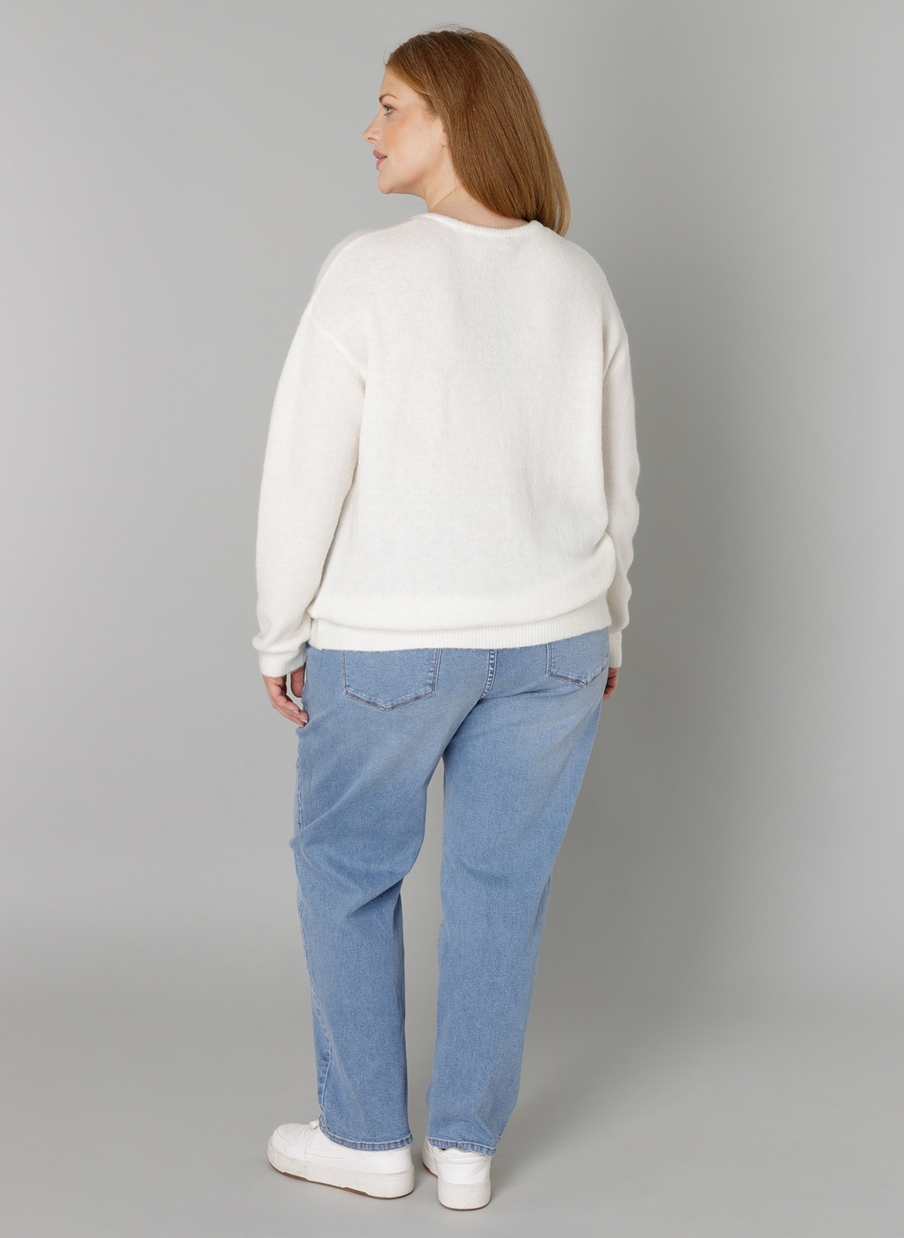 Base Level Curvy Cardigan »Yulia«, mit Woll-Anteil und Knopfleiste