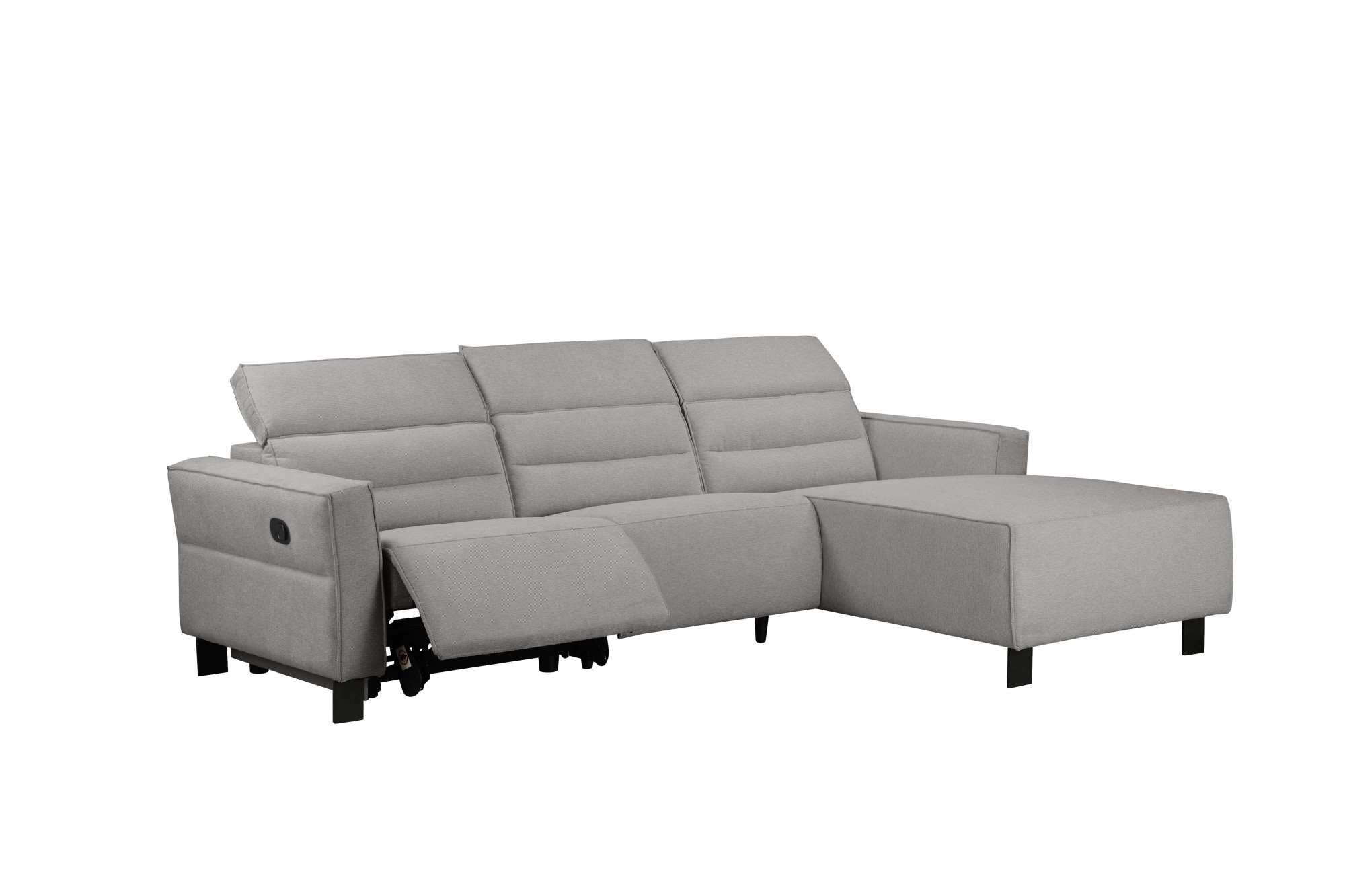 OTTO home Ecksofa »CARPARI Webstoff,L-Form,224 cm, man./elektr. Relaxfunktion« (USB A/C), sowie Kopfteilverstellung