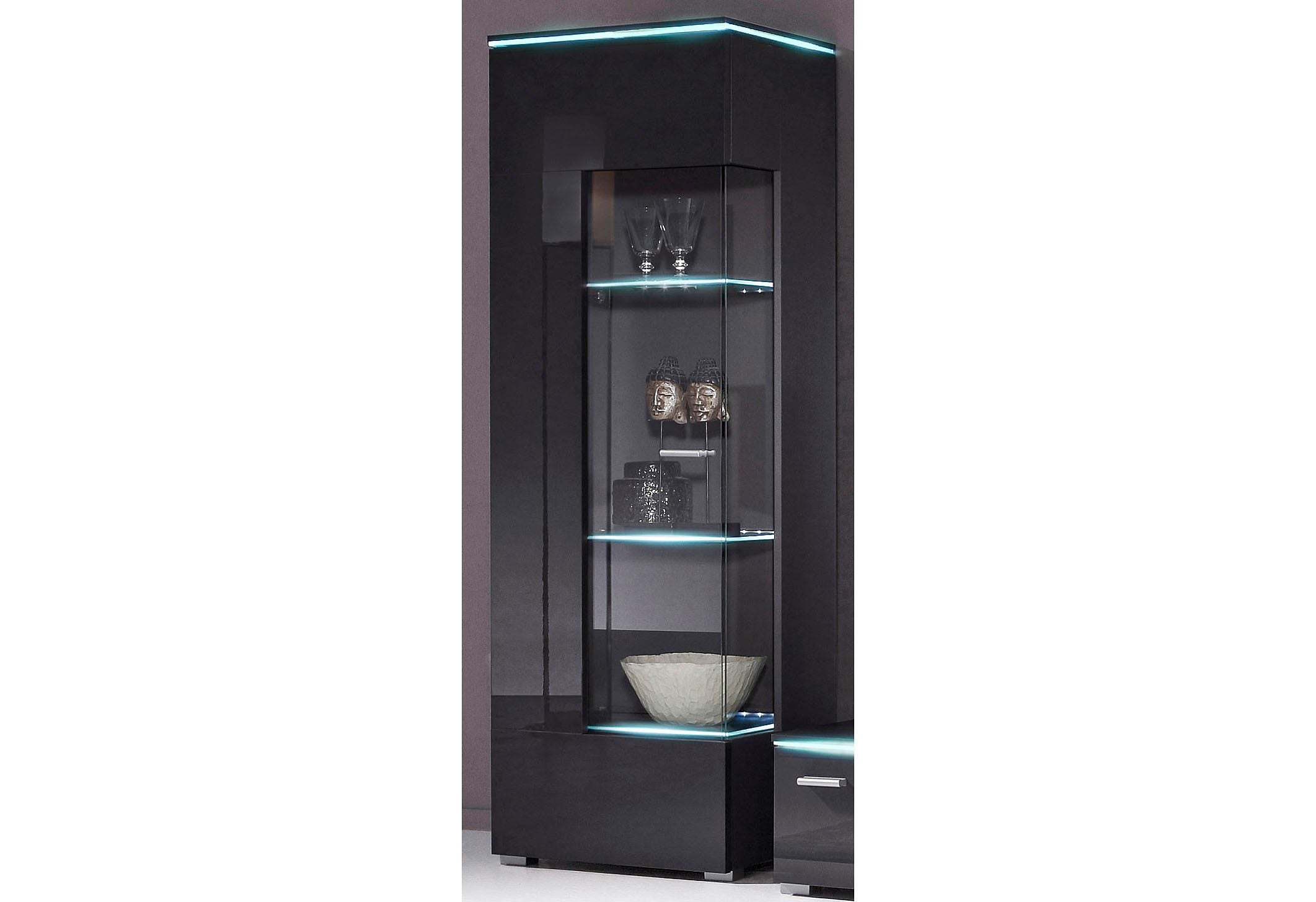Höltkemeyer, Vitrine »Happy« Höhe 148 cm, schwarz,
