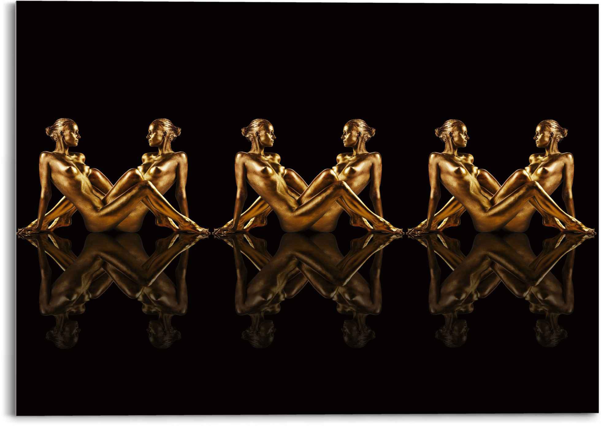 St.) Gold auf Glasbild Symmetrie (1 Reinders! Frau, »Glasbild Raten - in Caleidoscoop«, Frauen bestellen