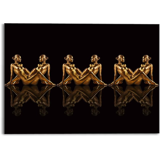 Reinders! Glasbild »Glasbild Frauen in Gold Symmetrie - Caleidoscoop«, Frau,  (1 St.) auf Raten bestellen