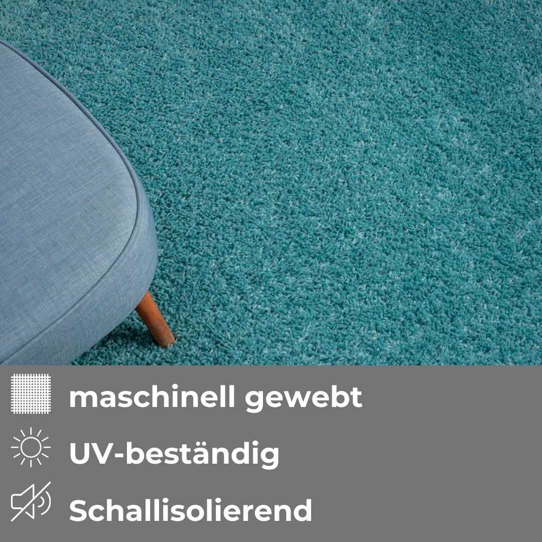 my home Hochflor-Teppich »Banji«, rechteckig, 37 mm Höhe, Uni Farben, weich und flauschig, auch als Läufer & in rund erhältlich