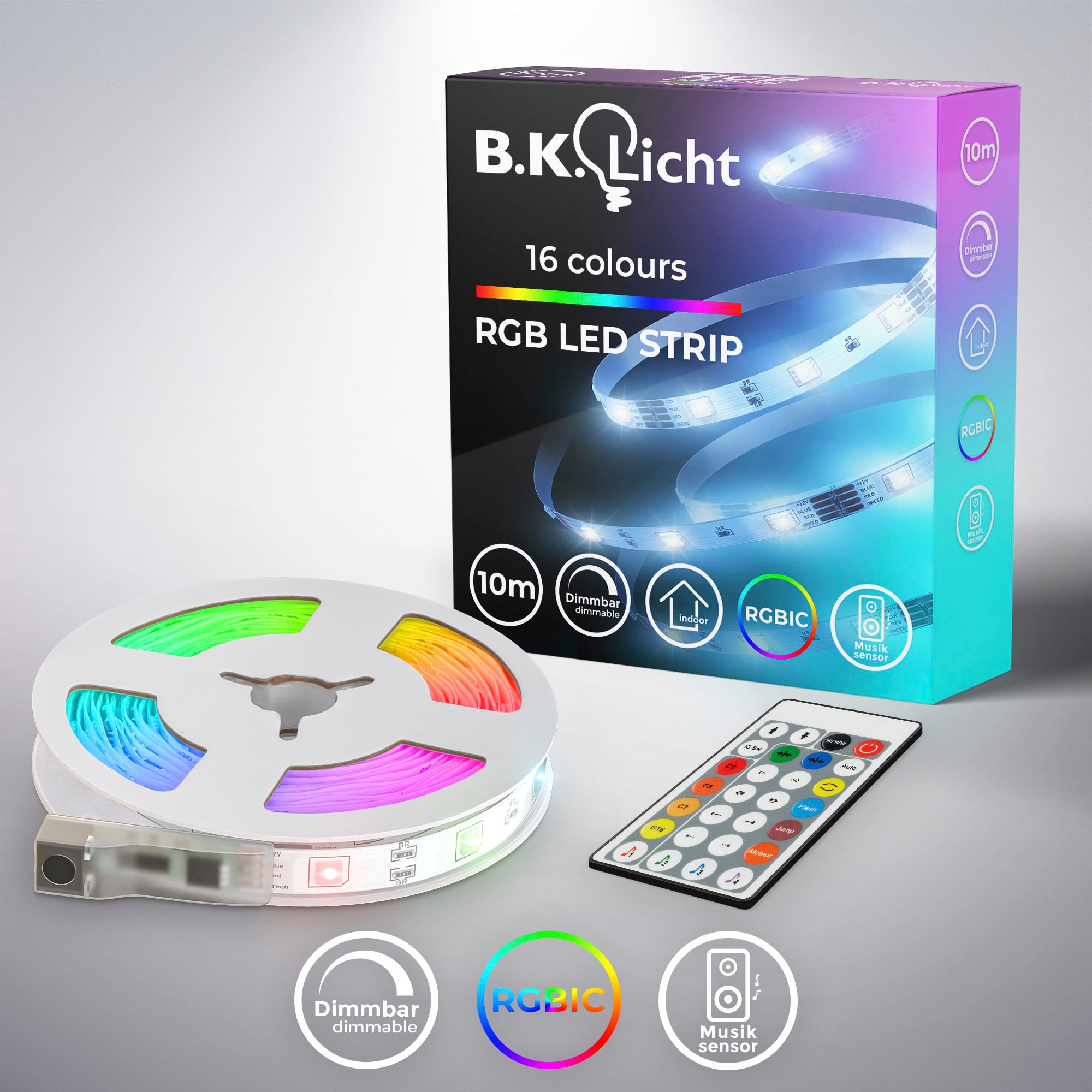 LED-Streifen »RGBIC«, 300 St.-flammig, Lichtleiste, Band mit Farbwechse, mit...