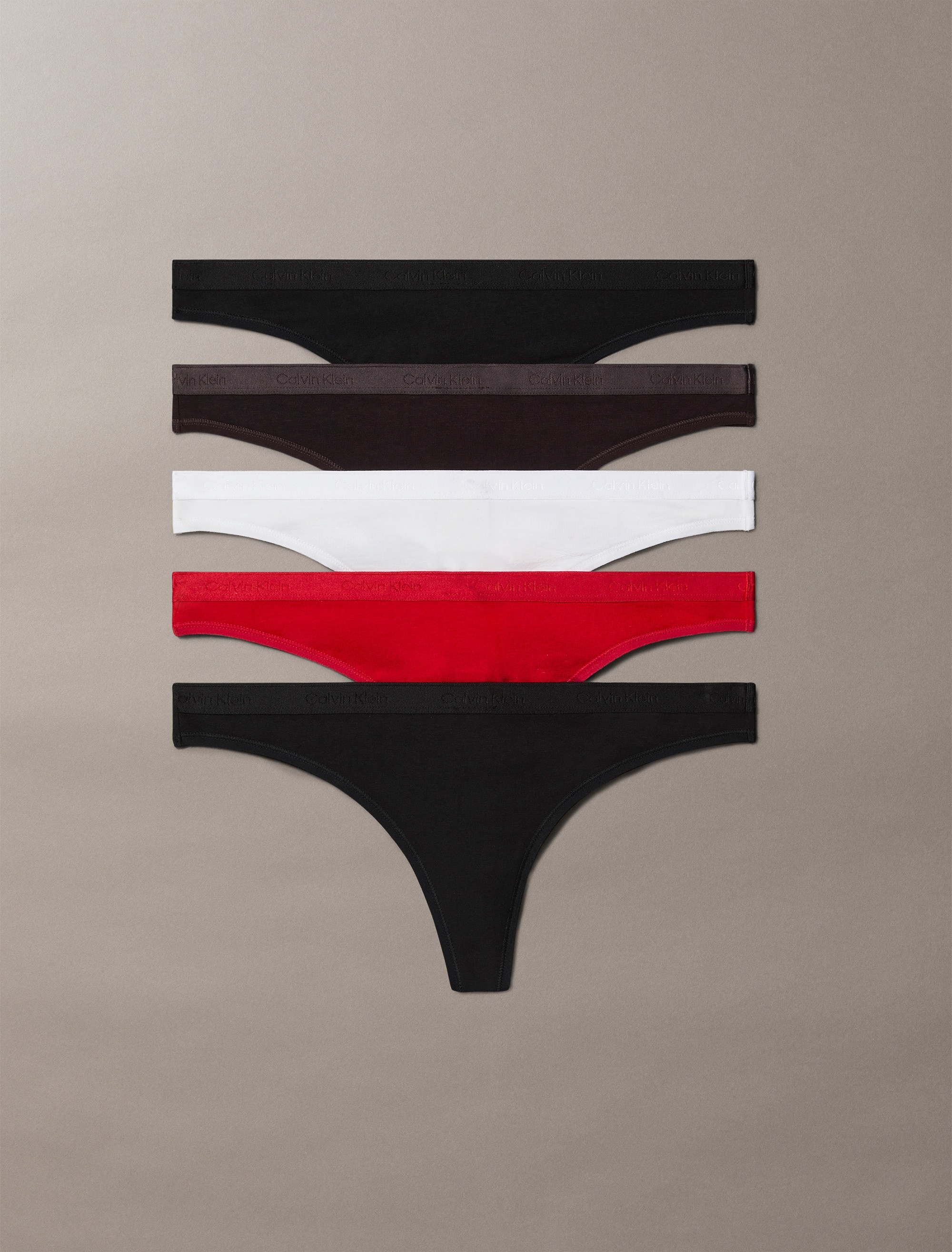 Calvin Klein Underwear Tanga »THONG 5 PK« Packung, 5 Stk. tlg., Mit elastischem Bund