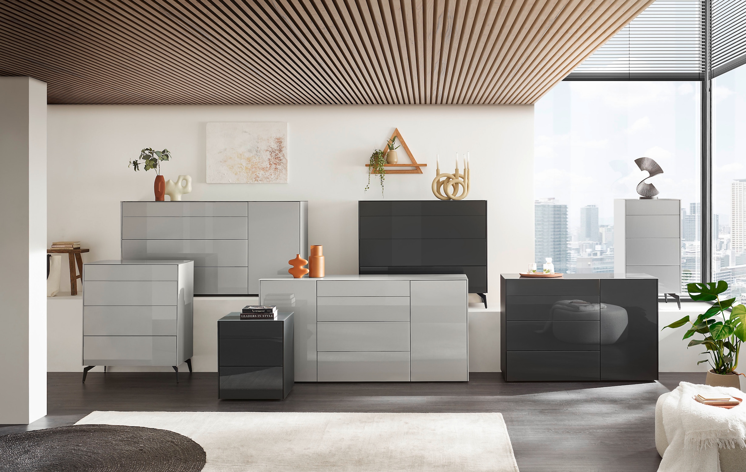 Mäusbacher Kommode »Imola TOPSELLER!«, (OTTOs Choice), Kommode mit Glasfront und Glasoberplatte