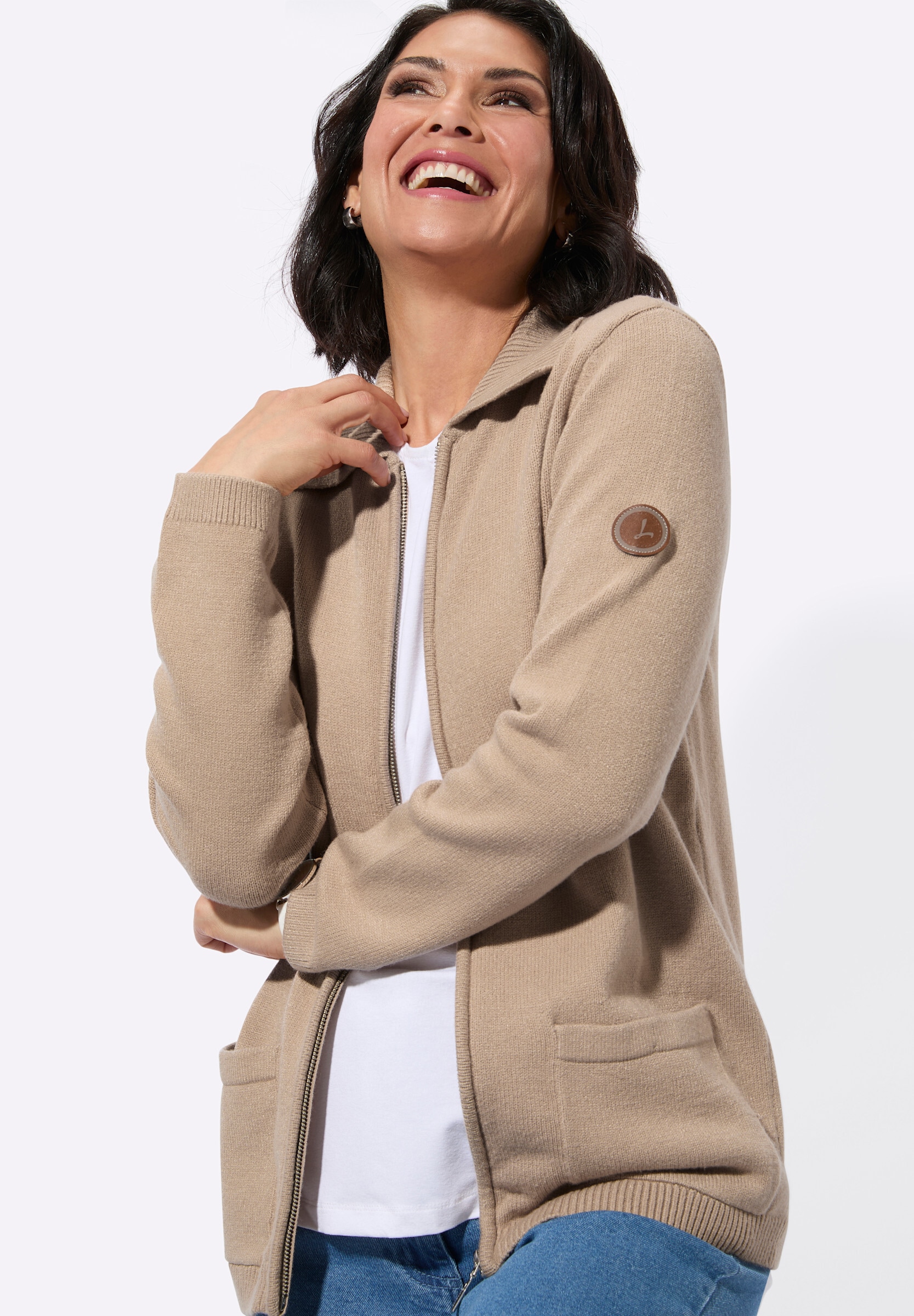 Witt Strickjacke »Strickjacke Strickjacke mit Polokragen«
