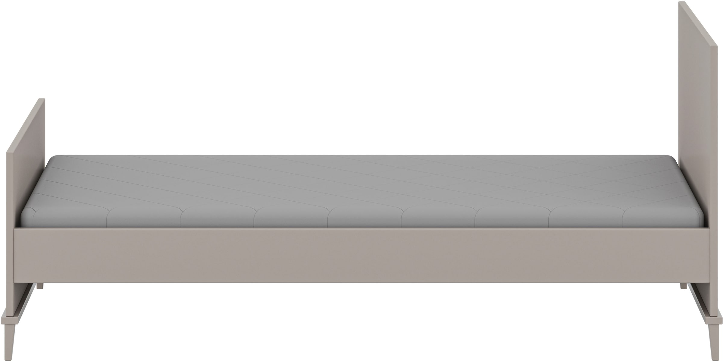 YUNY by PAIDI Kinderbett »BROTHER STU 90x200cm Jugendliege in Taupe« B/H/T ca. 207x96x91cm, Taupe,  zeitloses und langlebiges Einzelbett, geprüfte Qualität