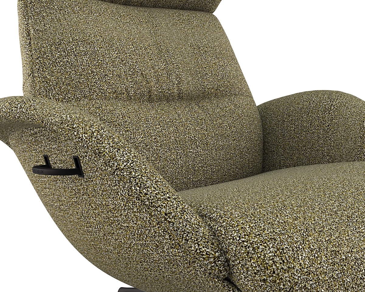 FLEXLUX Relaxsessel »Relaxchairs More«, Premium Komfort, Rücken- & Kopfteilverstellung, drehbar, Fuß schwarz