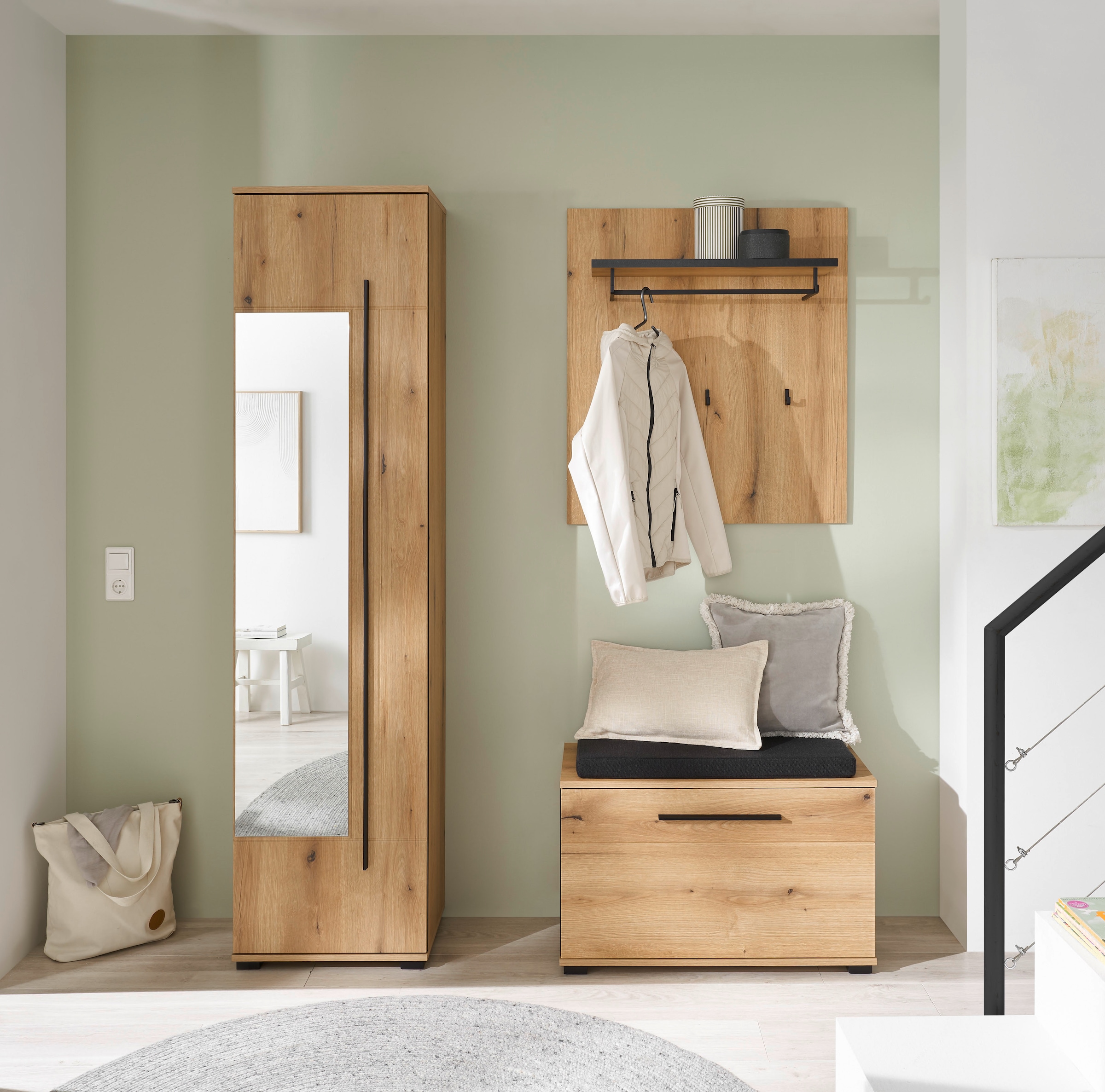 Home affaire Garderoben-Set »Cantara, moderne Garderobe, Komplettset mit viel Stauraum« Komplett-Set, 3 Stk. tlg.