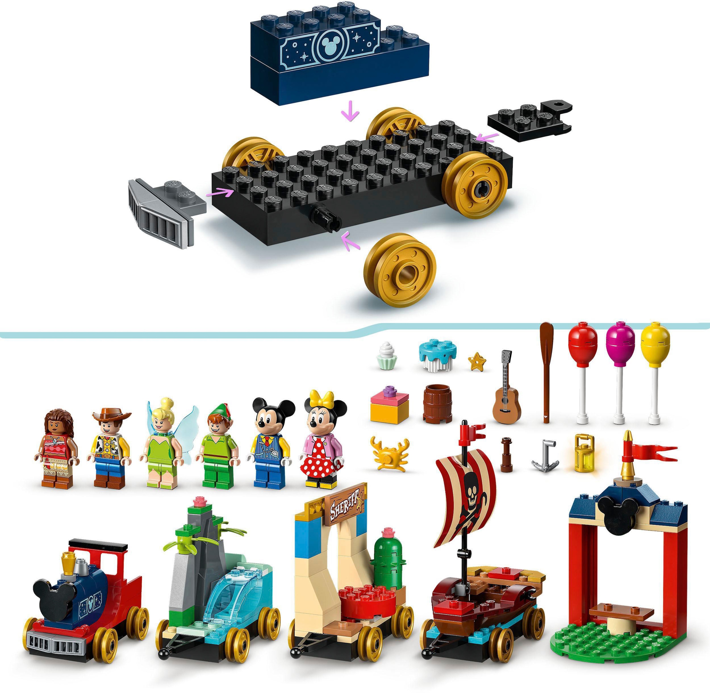 LEGO® Konstruktionsspielsteine »Disney Geburtstagszug (43212), LEGO® Disney«, (200 St.), Made in Europe