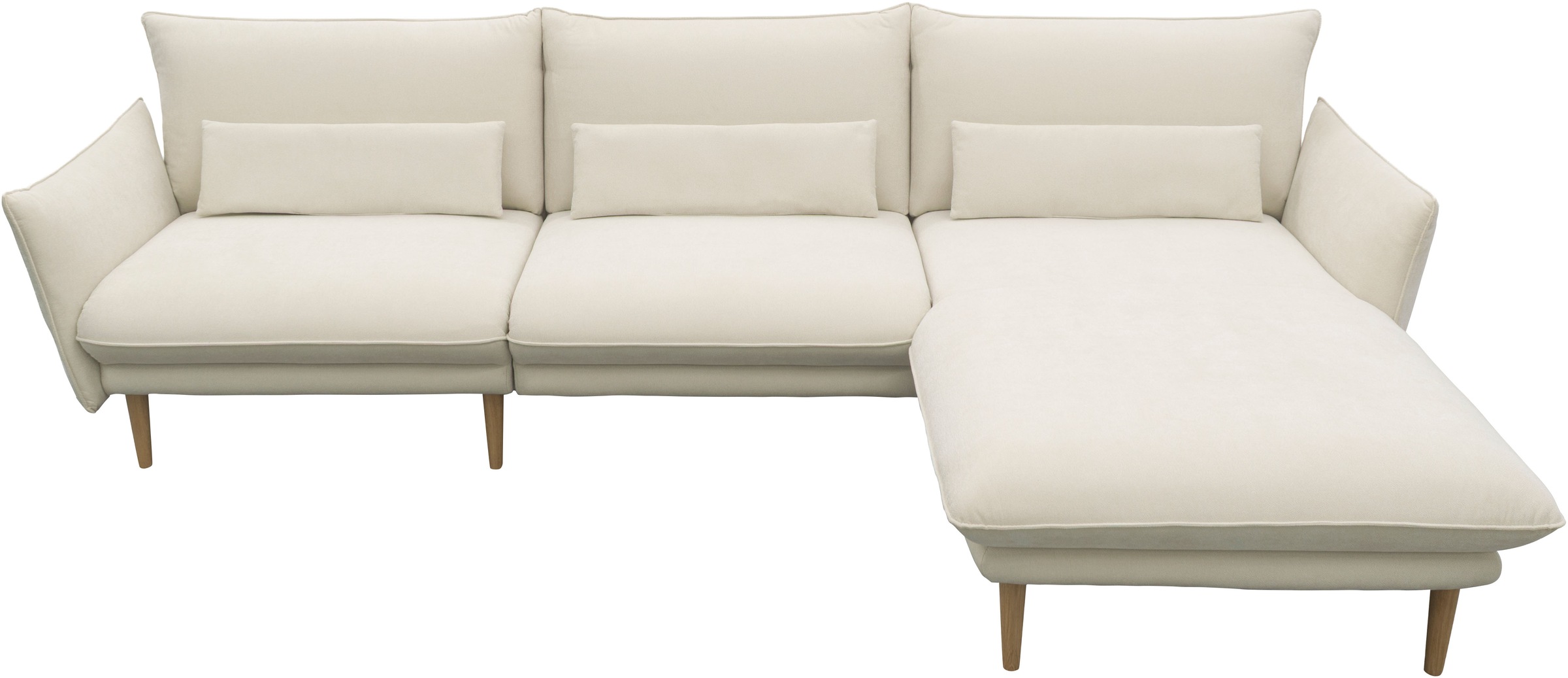 DOMO collection Ecksofa »100 032 modern mit schmalen Armlehnen, Breite 282cm, L-Form«