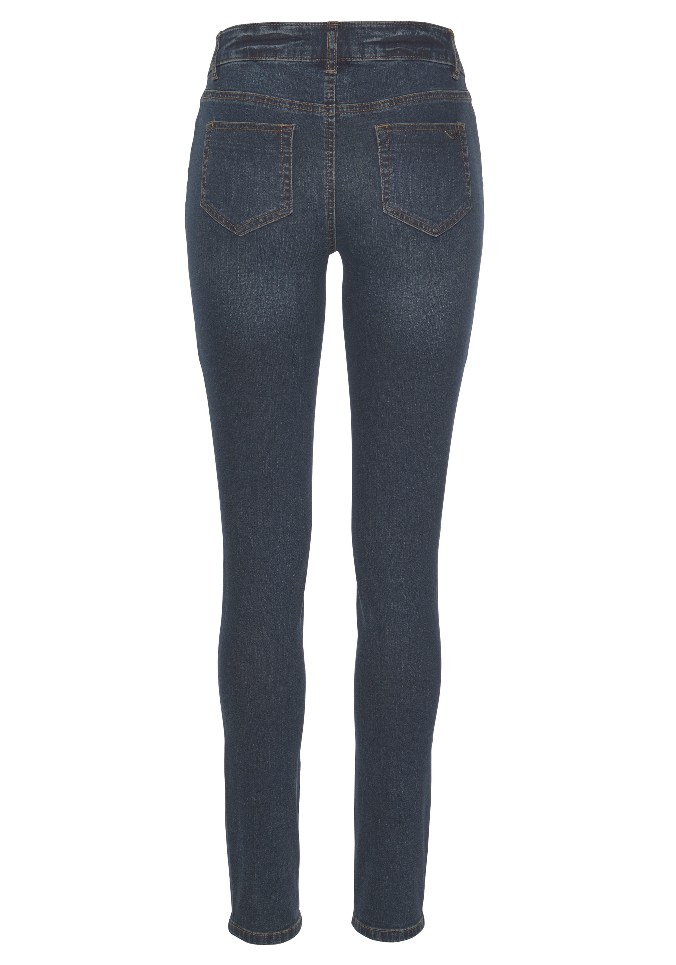 Arizona Skinny-fit-Jeans »mit Keileinsätzen«, extra-enger Beinschnitt, niedrige Leibhöhe