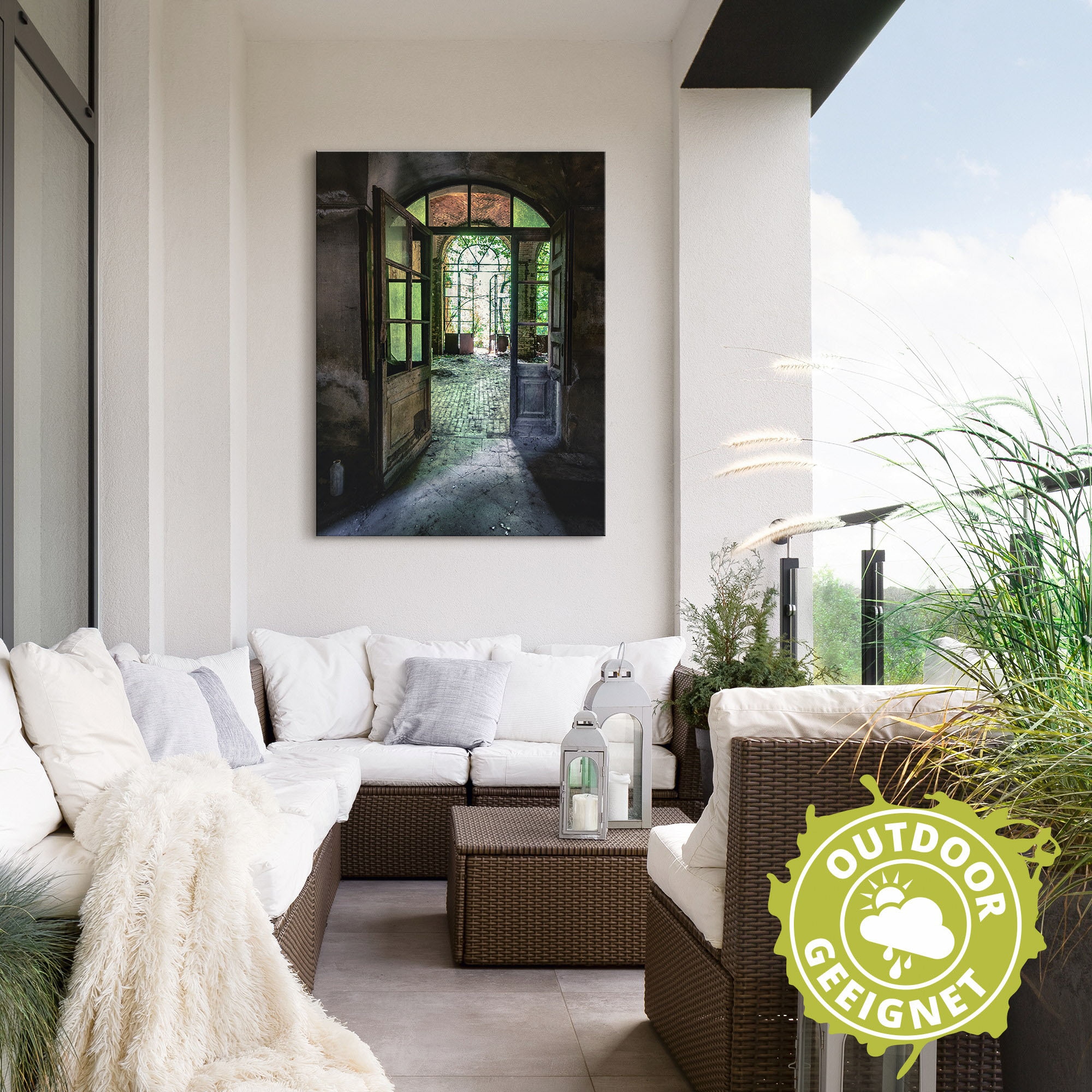 Artland Wandbild »Lost Place - alte Tür Fenster« Fenster & Türen 1 Stk. tlg. als Alubild, Leinwandbild, Poster in verschied. Größen