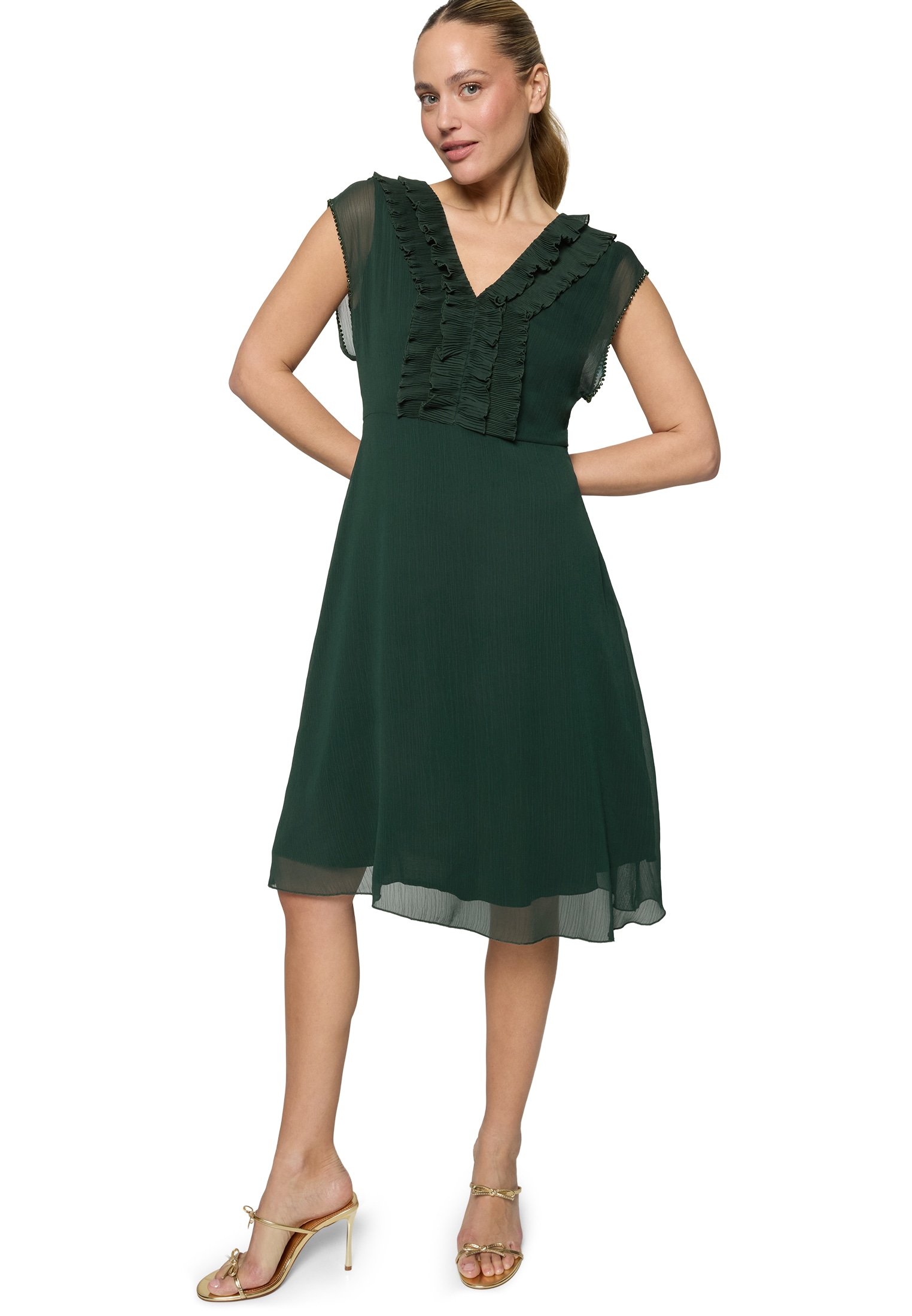 Zero Chiffonkleid »Chiffonkleid mit Rüschen«
