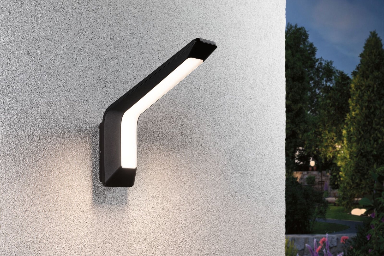Paulmann LED Außen-Wandleuchte »Merano IP44 90x328mm 3000K 14W 950lm 230V Anthrazit Aluminium«, 1 flammig, Bewegungsmelder mit Hochfrequenz-Sensor