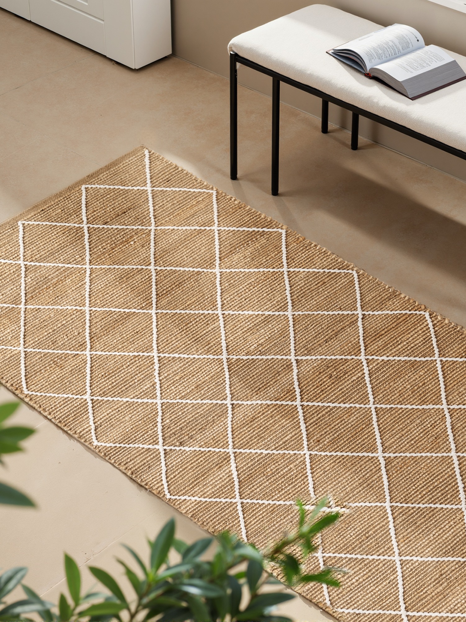 HANSE Home Teppich »Kunu Juteteppich«, rechteckig, 10 mm Höhe, Naturfasern, Jute mit Baumwolle, Wohnzimmer, Diele, Flur, Boho, Skandi