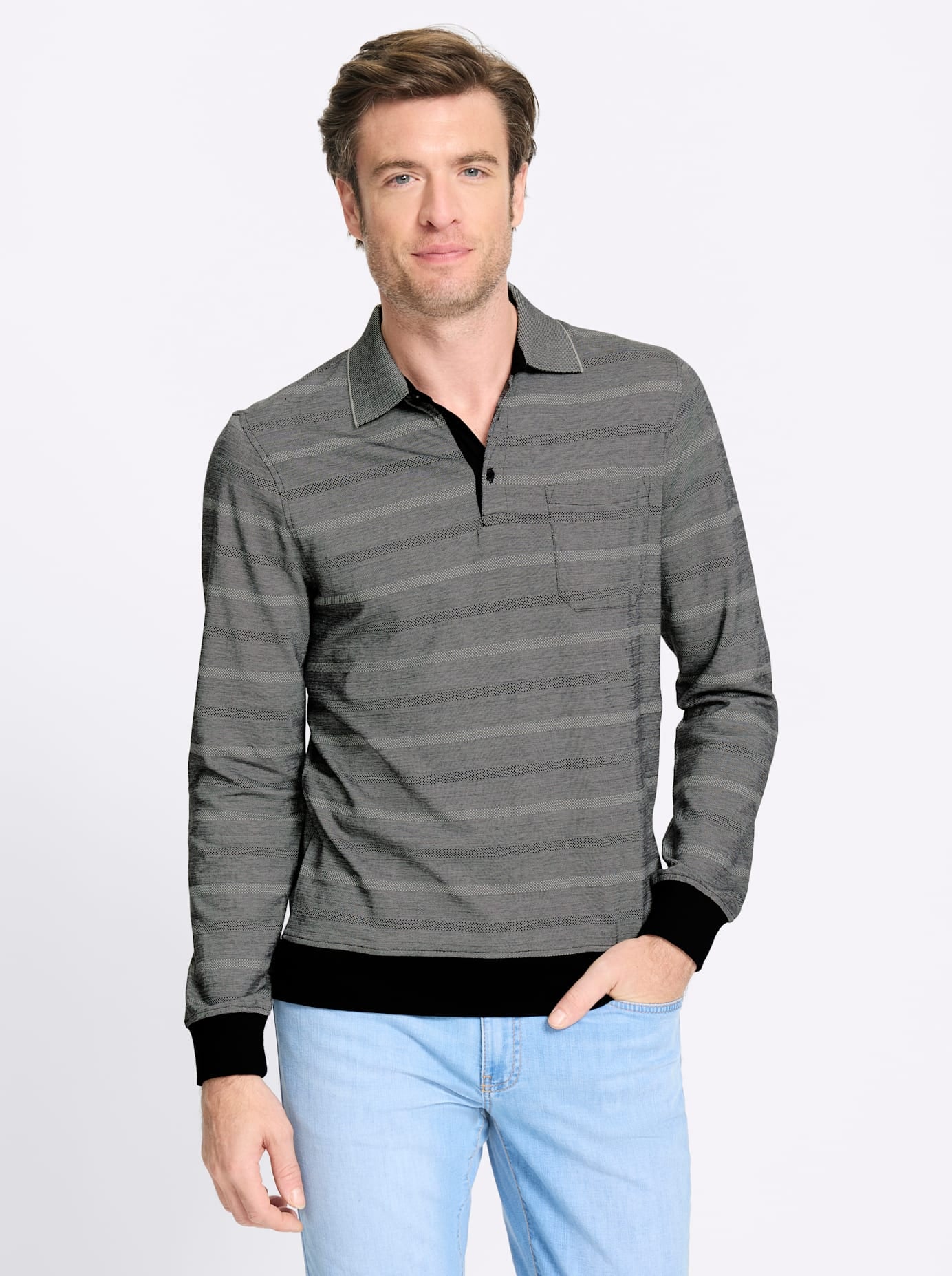 Marco Donati Poloshirt »Langarm-Shirt« 1