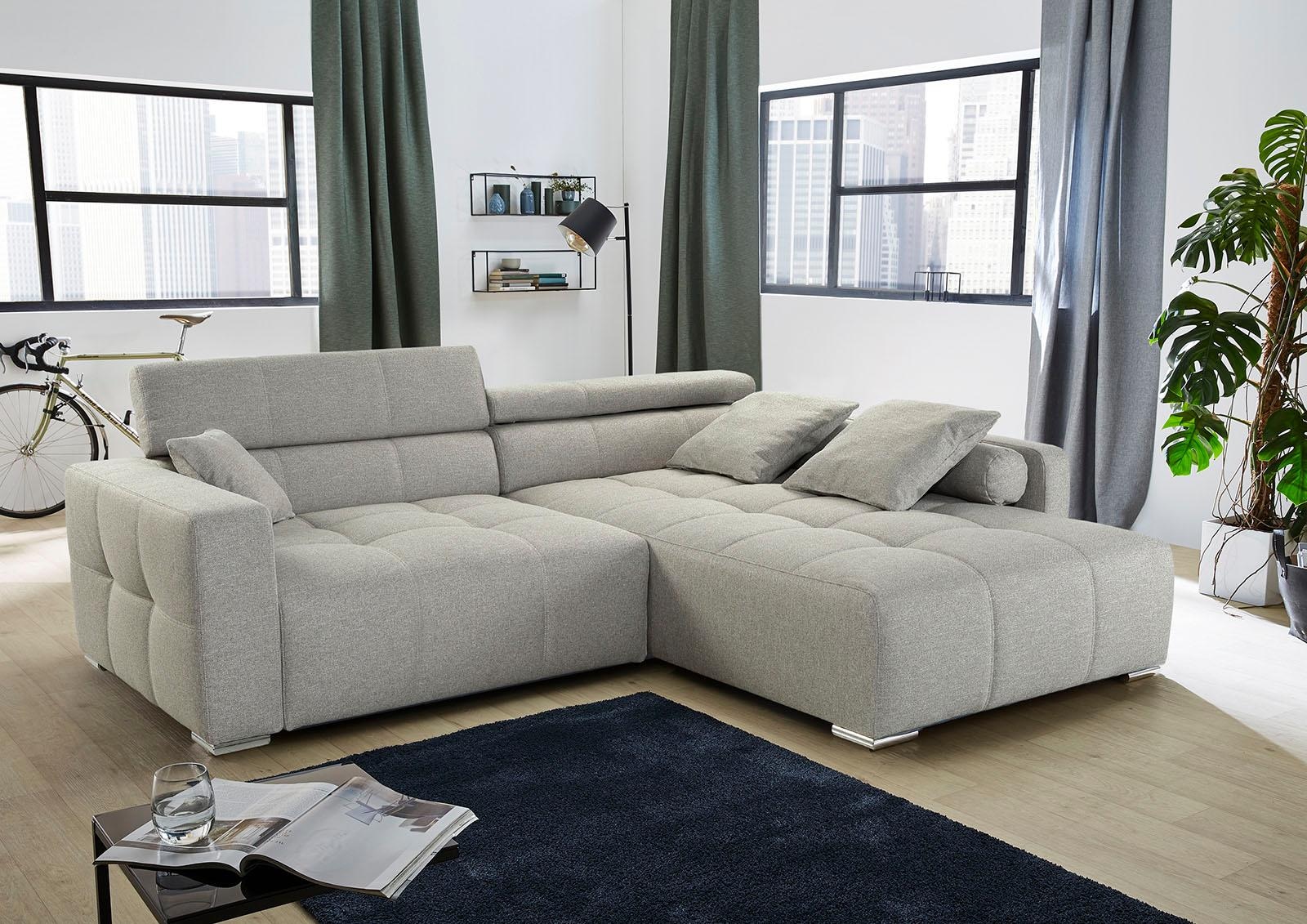 Jockenhöfer Gruppe Ecksofa »Salerno«, im Big-Sofa-Style, mit Kopf- bzw. Rückenteilverstellung  und Zierkissen auf Rechnung kaufen