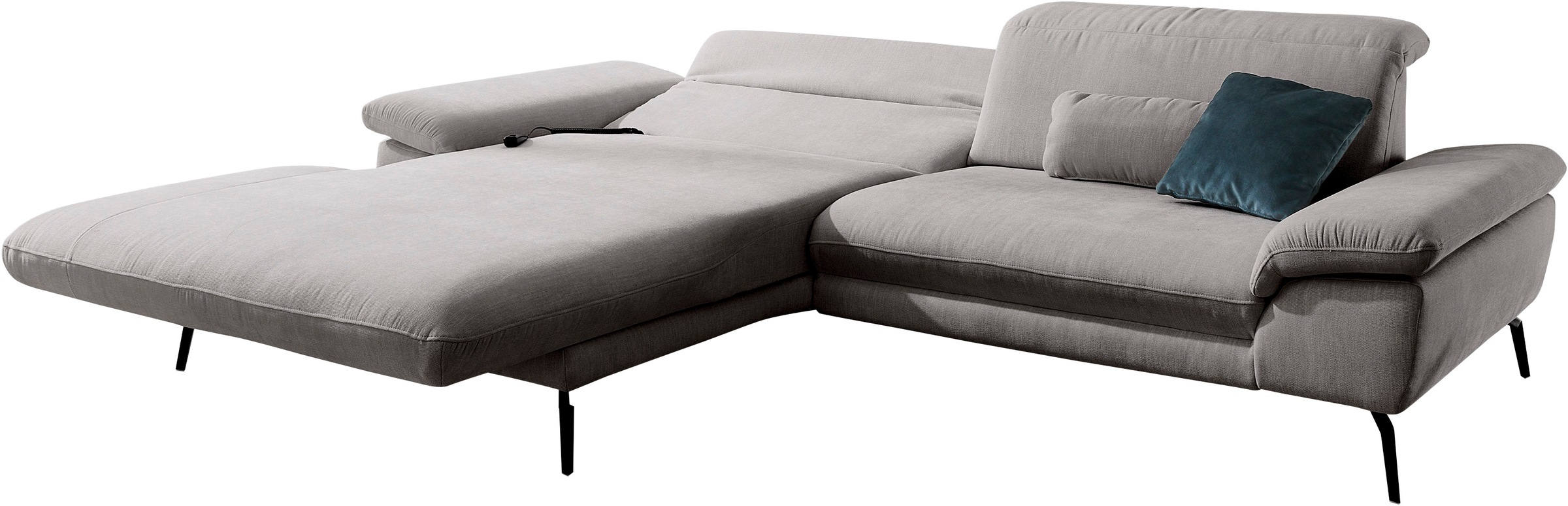 Die PlanBar Ecksofa »MP-IN22025 L-Form«, mit Kopfteilverstellung, wahlweise mit motorischem Canape